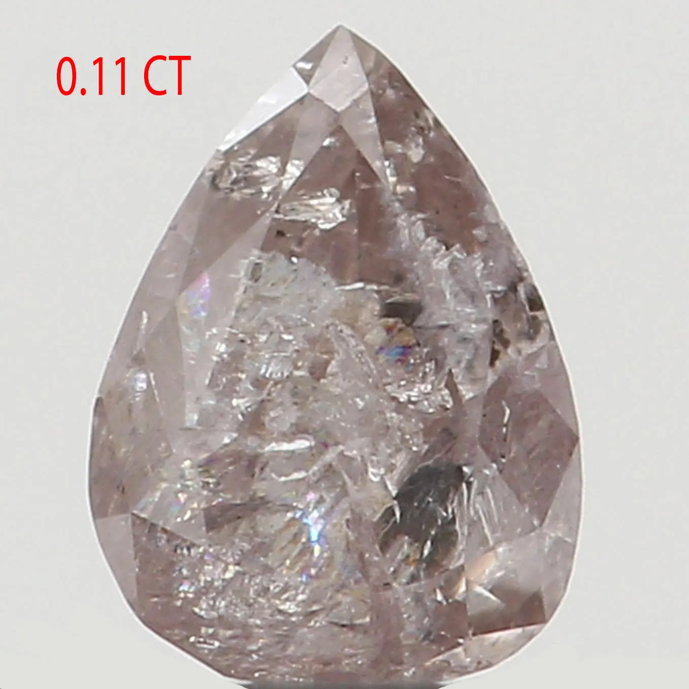 0.11 CT Natural Loose Diamond, Pear Diamond, Light Pink Diamond, Rustic Diamond, Pear Cut Diamond, Fancy Color Diamond L5147