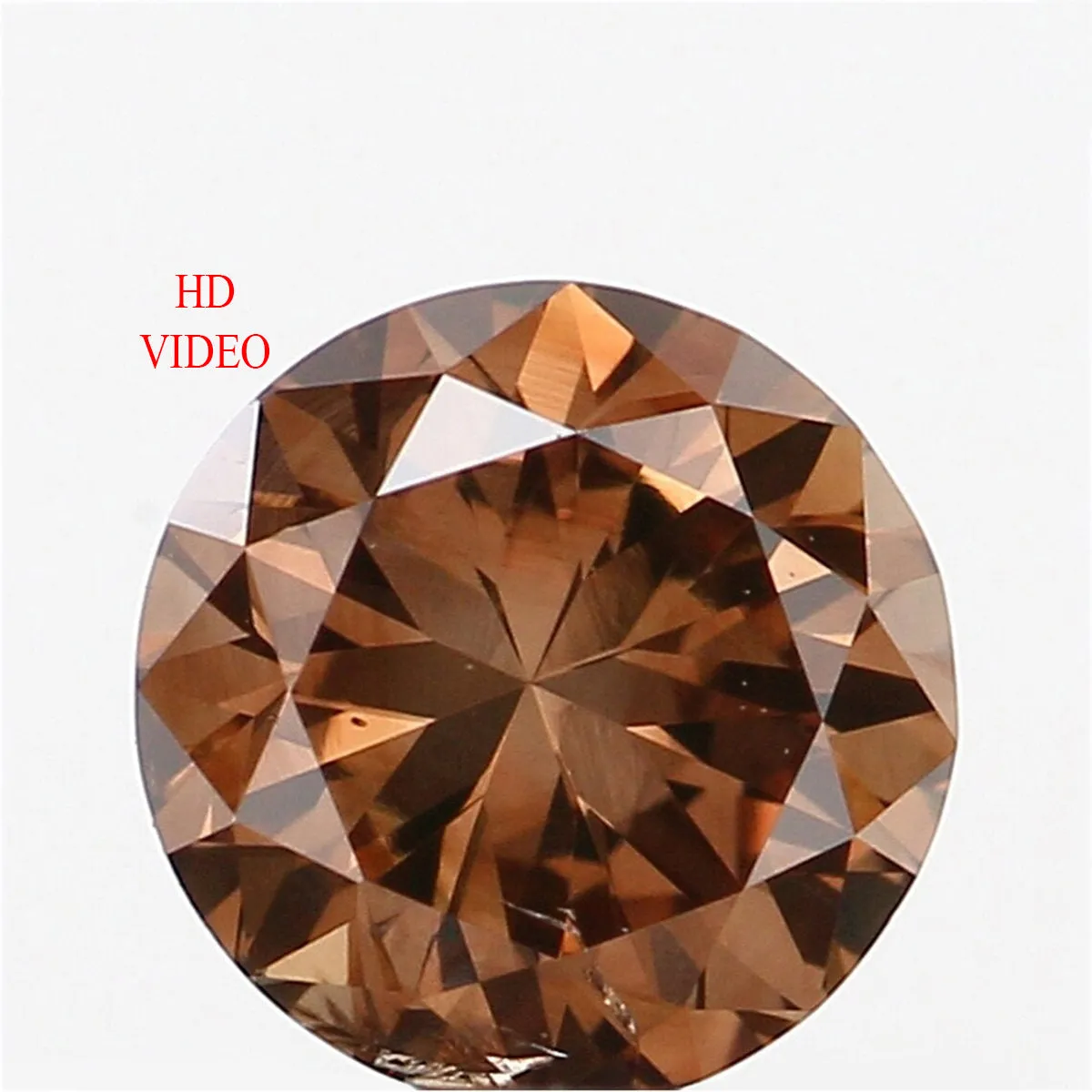 0.32 Ct Natural Loose Diamond, Orange Diamond, Round Diamond, Round Brilliant Cut Diamond, Sparkling Diamond, Rustic Diamond L48