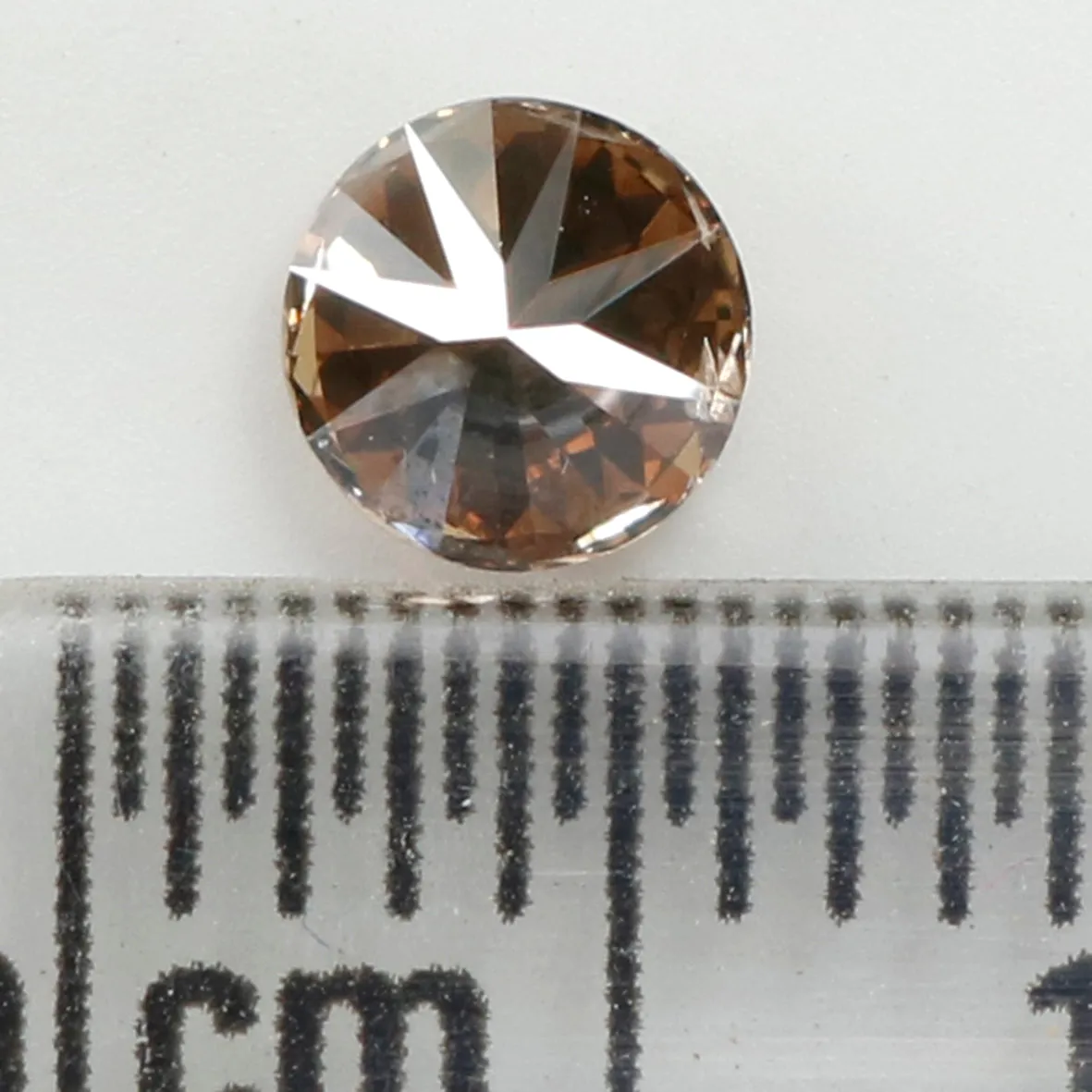 0.32 Ct Natural Loose Diamond, Orange Diamond, Round Diamond, Round Brilliant Cut Diamond, Sparkling Diamond, Rustic Diamond L48