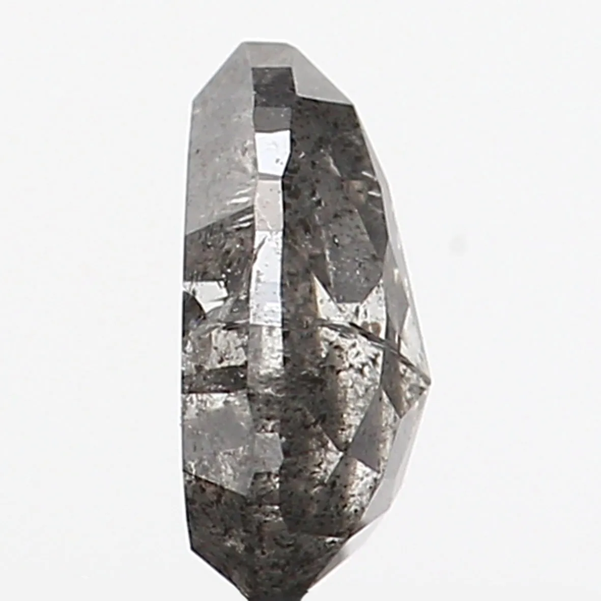 0.39 CT Natural Loose Diamond, Pear Cut Diamond, Salt And Pepper Diamond, Black Diamond, Grey Diamond, Real Galaxy Rose Cut Diam