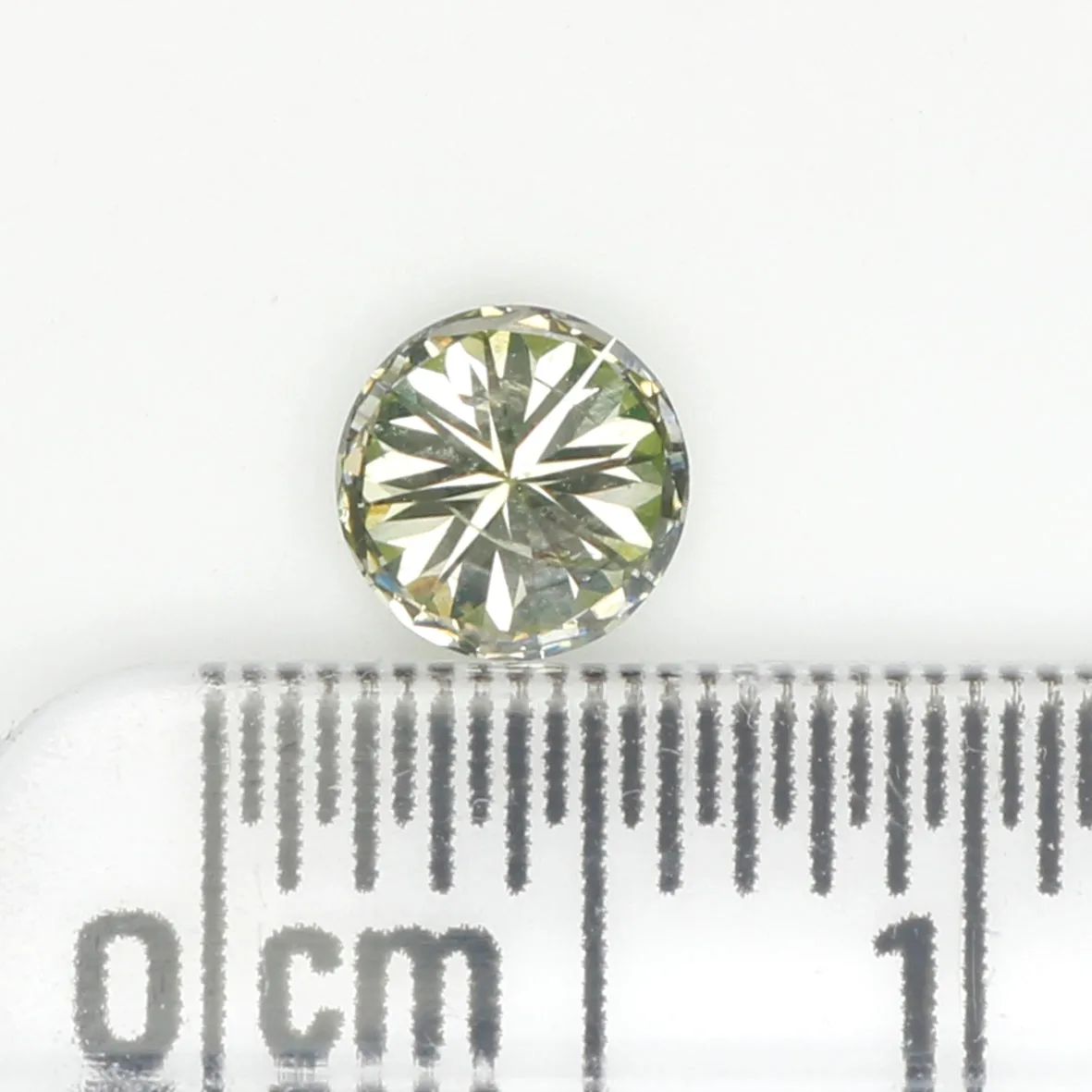 0.43 Ct Natural Loose Diamond, Green Diamond, Round Diamond, Round Brilliant Cut Diamond, Sparkling Diamond, Rustic Diamond L548