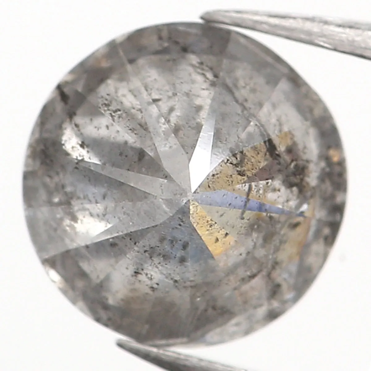 0.45 Ct Natural Loose Diamond, Grey Diamond, Round Diamond, Round Brilliant Cut Diamond, Sparkling Diamond, Rustic Diamond L036