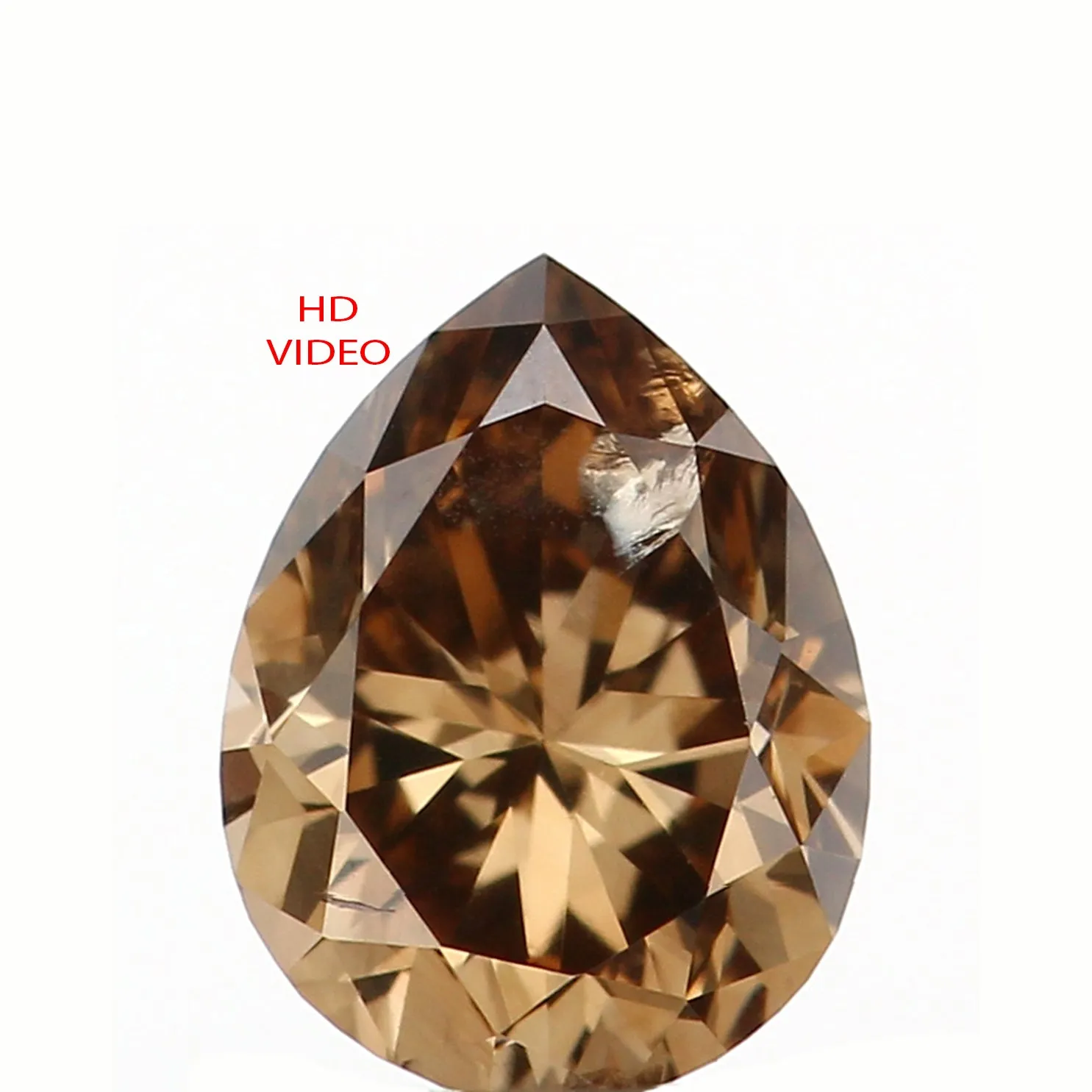 0.45 CT Natural Loose Diamond, Pear Diamond, Brown Diamond, Rustic Diamond, Pear Cut Diamond, Fancy Color Diamond, L660