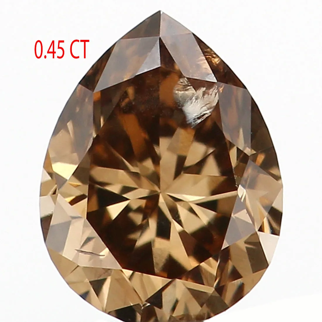 0.45 CT Natural Loose Diamond, Pear Diamond, Brown Diamond, Rustic Diamond, Pear Cut Diamond, Fancy Color Diamond, L660