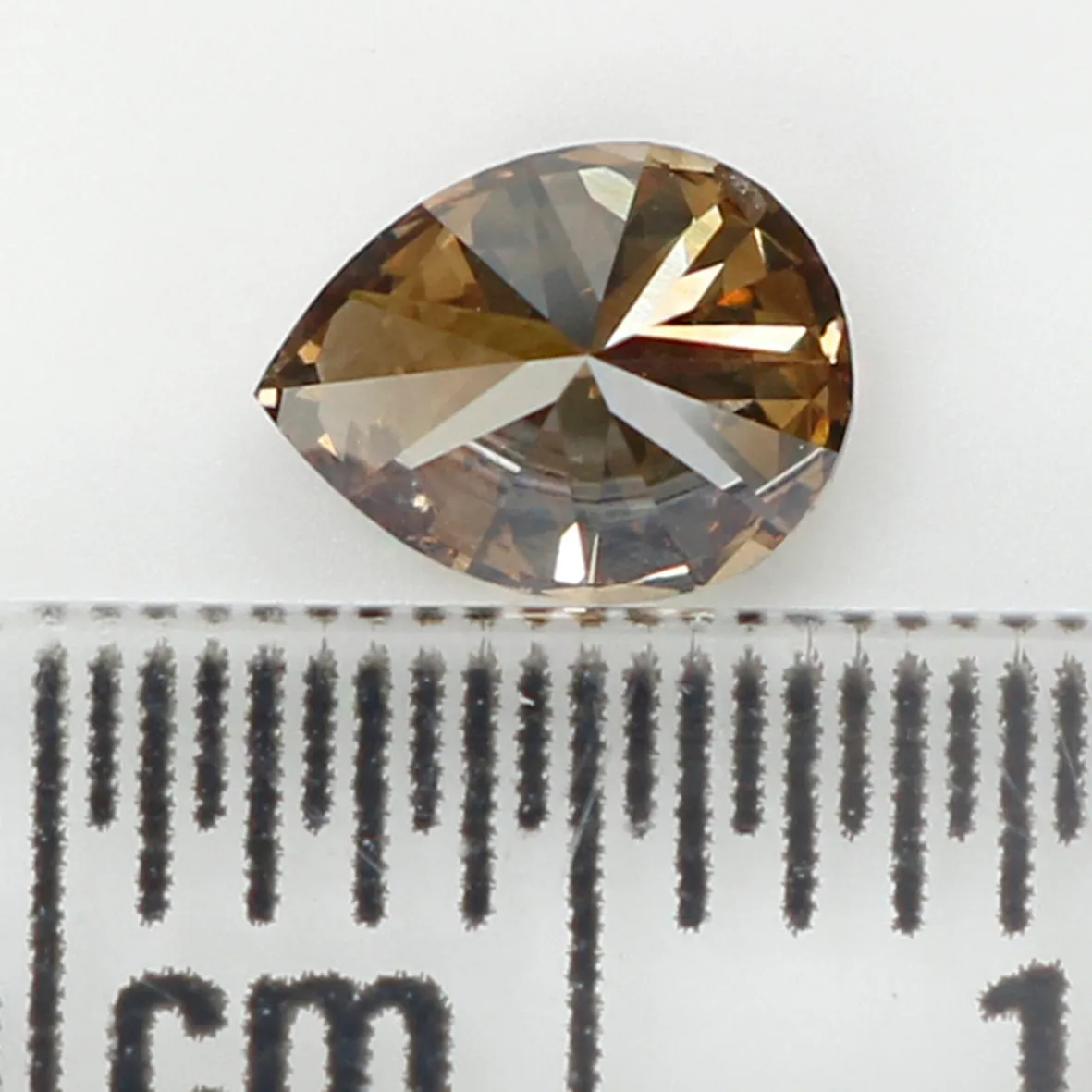 0.45 CT Natural Loose Diamond, Pear Diamond, Brown Diamond, Rustic Diamond, Pear Cut Diamond, Fancy Color Diamond, L660