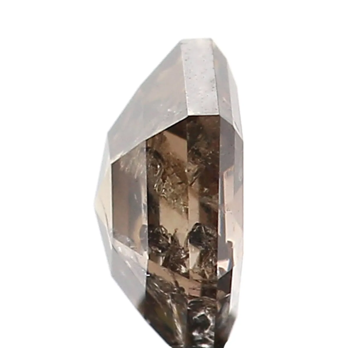 0.53 Ct Natural Loose Diamond, Hexagon Diamond, Salt and Pepper Diamond, Brown Diamond, Polished Diamond, Rose Cut Diamond L9661