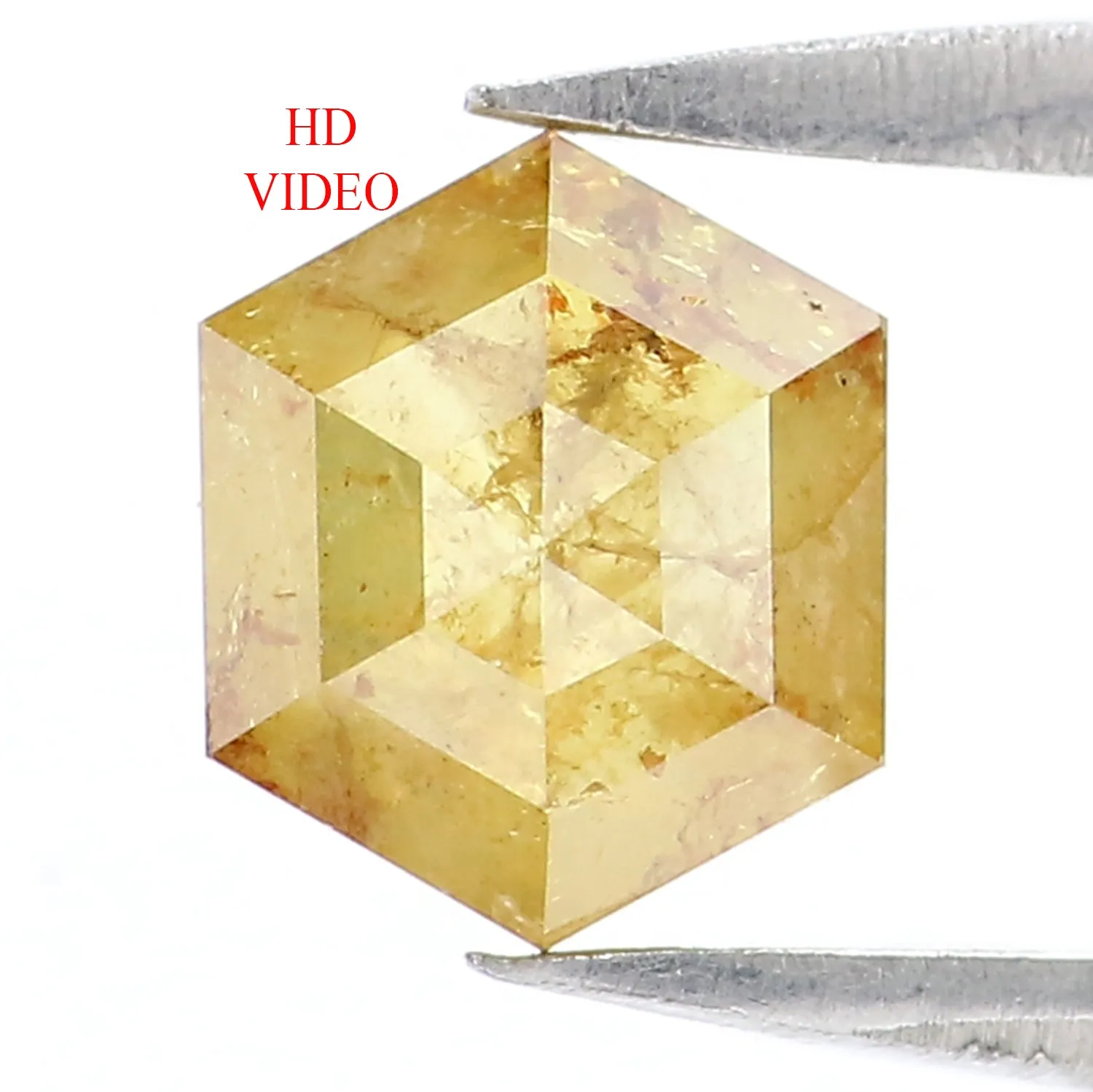 0.64 CT Natural Loose Hexagon Diamond Yellow Color Diamond Natural Loose Diamond 5.50 MM Hexagon Cut Diamond Hexagon Shape Diamo