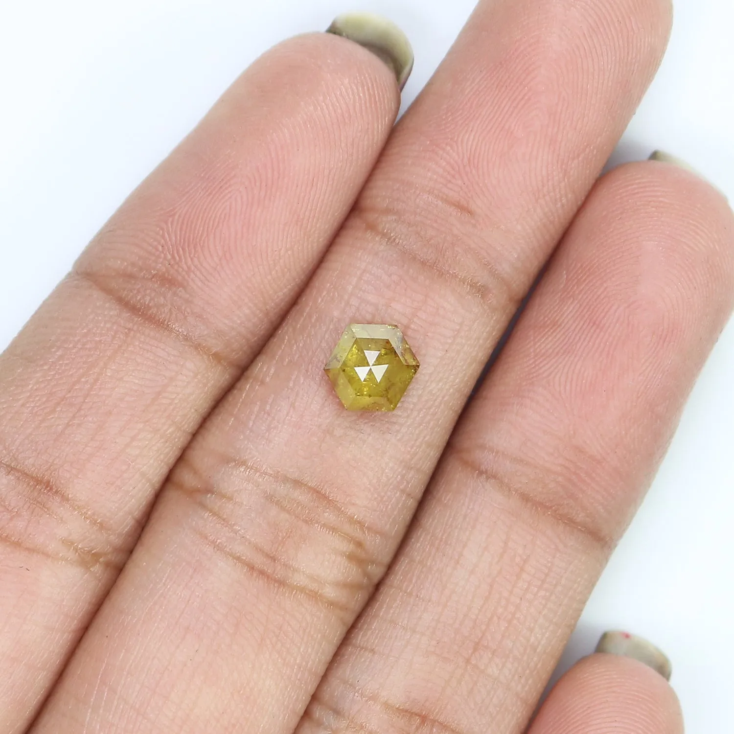 0.64 CT Natural Loose Hexagon Diamond Yellow Color Diamond Natural Loose Diamond 5.50 MM Hexagon Cut Diamond Hexagon Shape Diamo