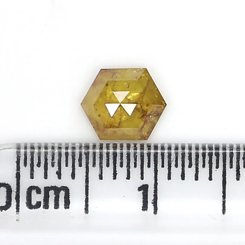 0.64 CT Natural Loose Hexagon Diamond Yellow Color Diamond Natural Loose Diamond 5.50 MM Hexagon Cut Diamond Hexagon Shape Diamo