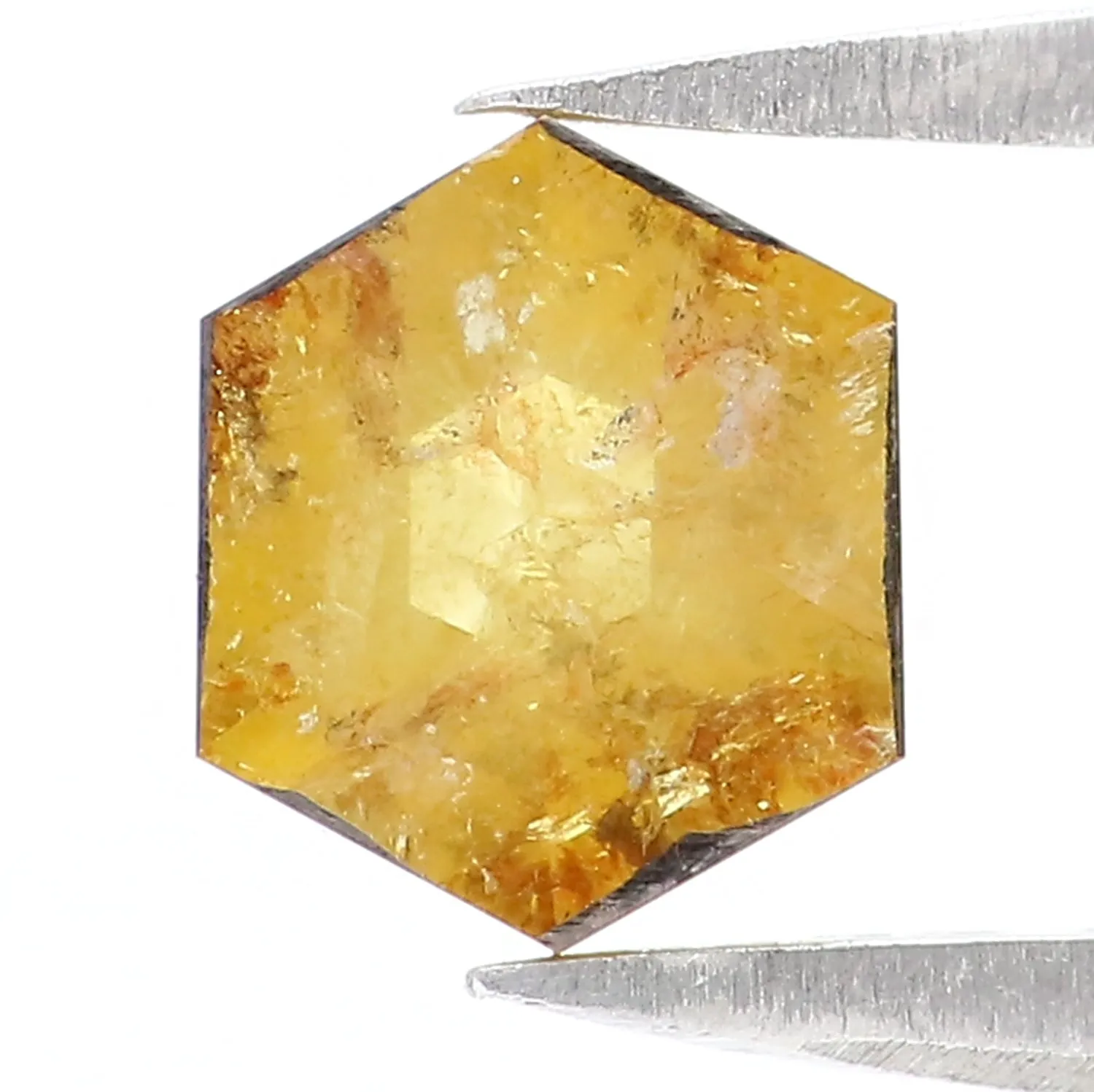 0.64 CT Natural Loose Hexagon Diamond Yellow Color Diamond Natural Loose Diamond 5.50 MM Hexagon Cut Diamond Hexagon Shape Diamo