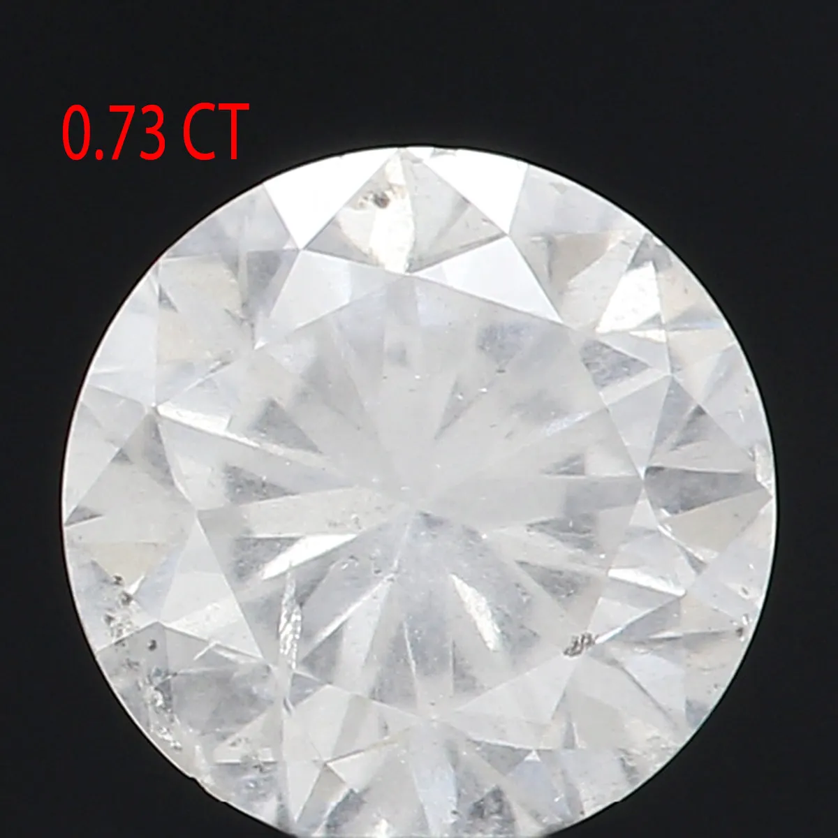 0.73 Ct Natural Loose Diamond, White Diamond, Round Diamond, Round Brilliant Cut Diamond, Sparkling Diamond, Rustic Diamond KDL3