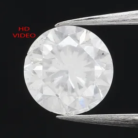 0.73 Ct Natural Loose Diamond, White Diamond, Round Diamond, Round Brilliant Cut Diamond, Sparkling Diamond, Rustic Diamond KDL3