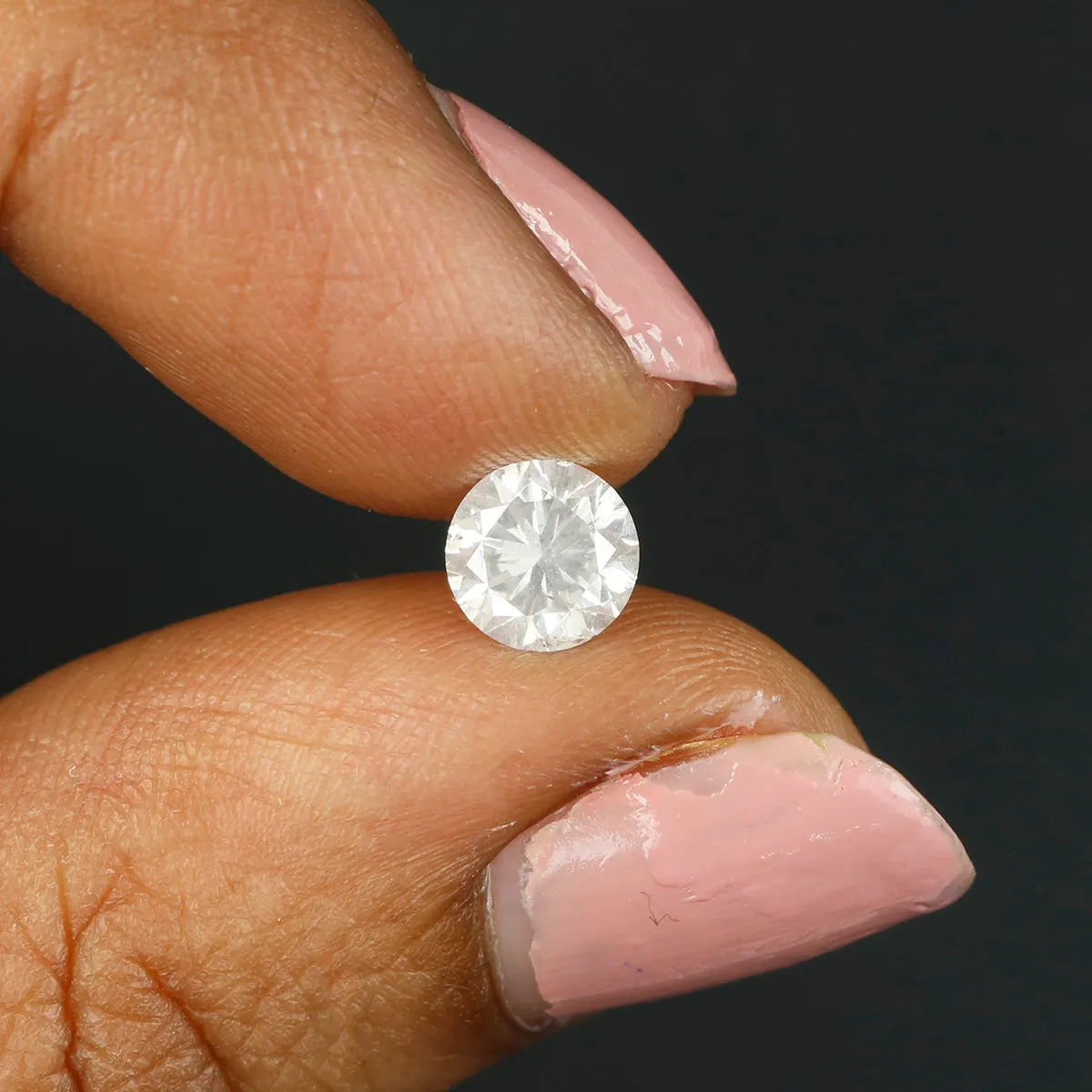 0.73 Ct Natural Loose Diamond, White Diamond, Round Diamond, Round Brilliant Cut Diamond, Sparkling Diamond, Rustic Diamond KDL3