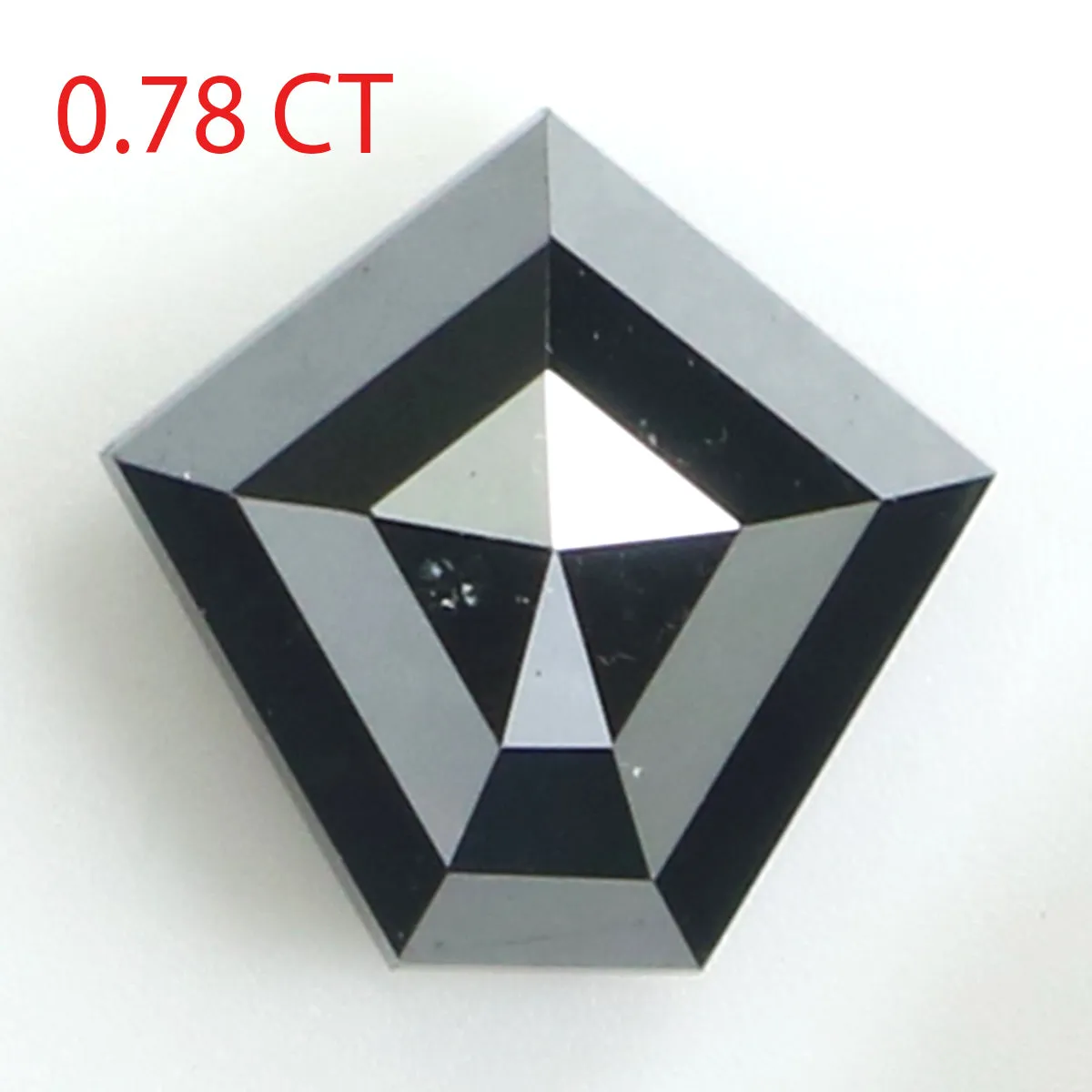 0.78 CT Natural Loose Diamond, Pentagon Cut Diamond, Black Diamond, Black Loose Pentagon Diamond, Rose Cut Diamond, Rustic Diamo