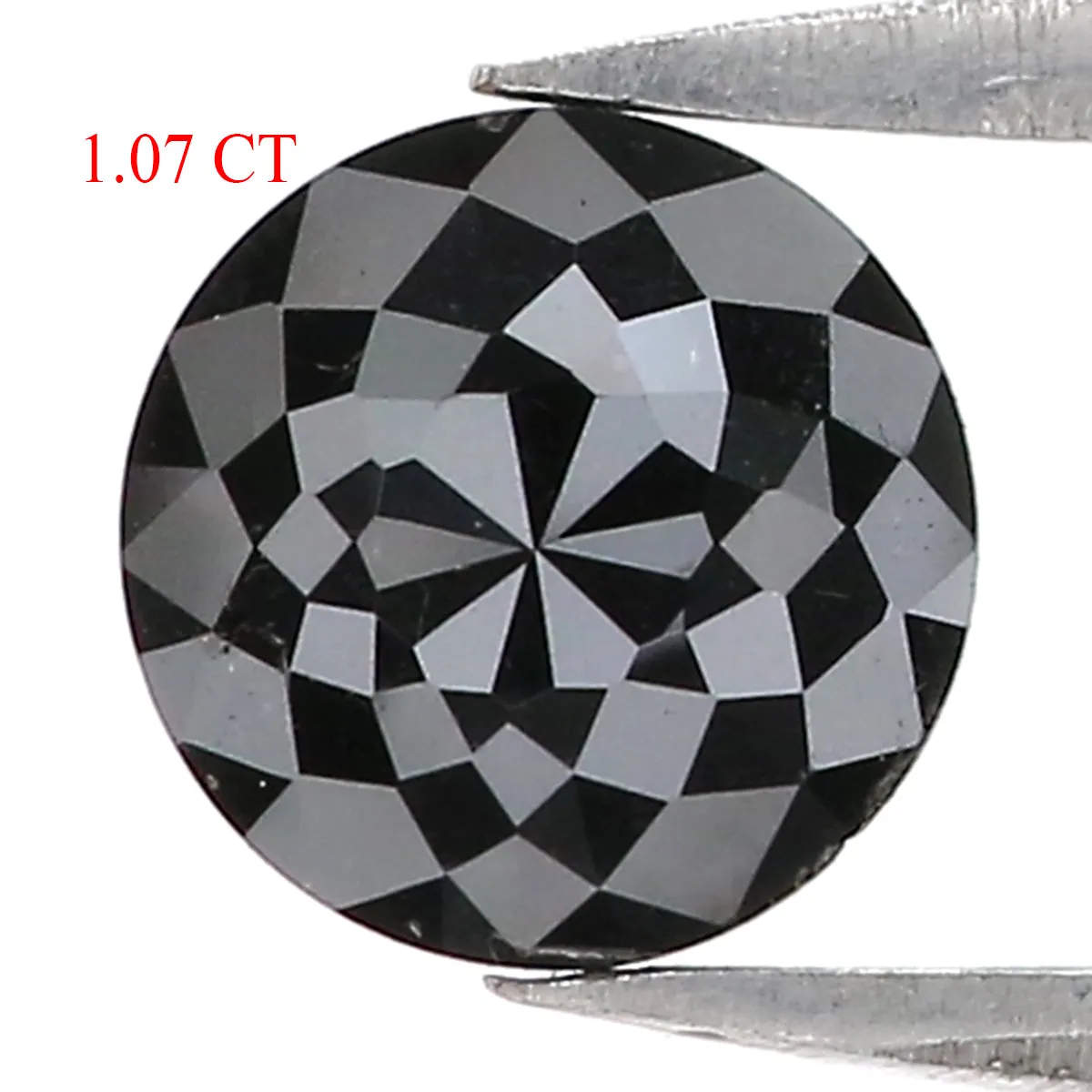 1.07 CT Natural Loose Round Rose Cut Diamond Black Color Round Cut Diamond 6.50 MM Natural Loose Diamond Round Rose Cut Shape Di