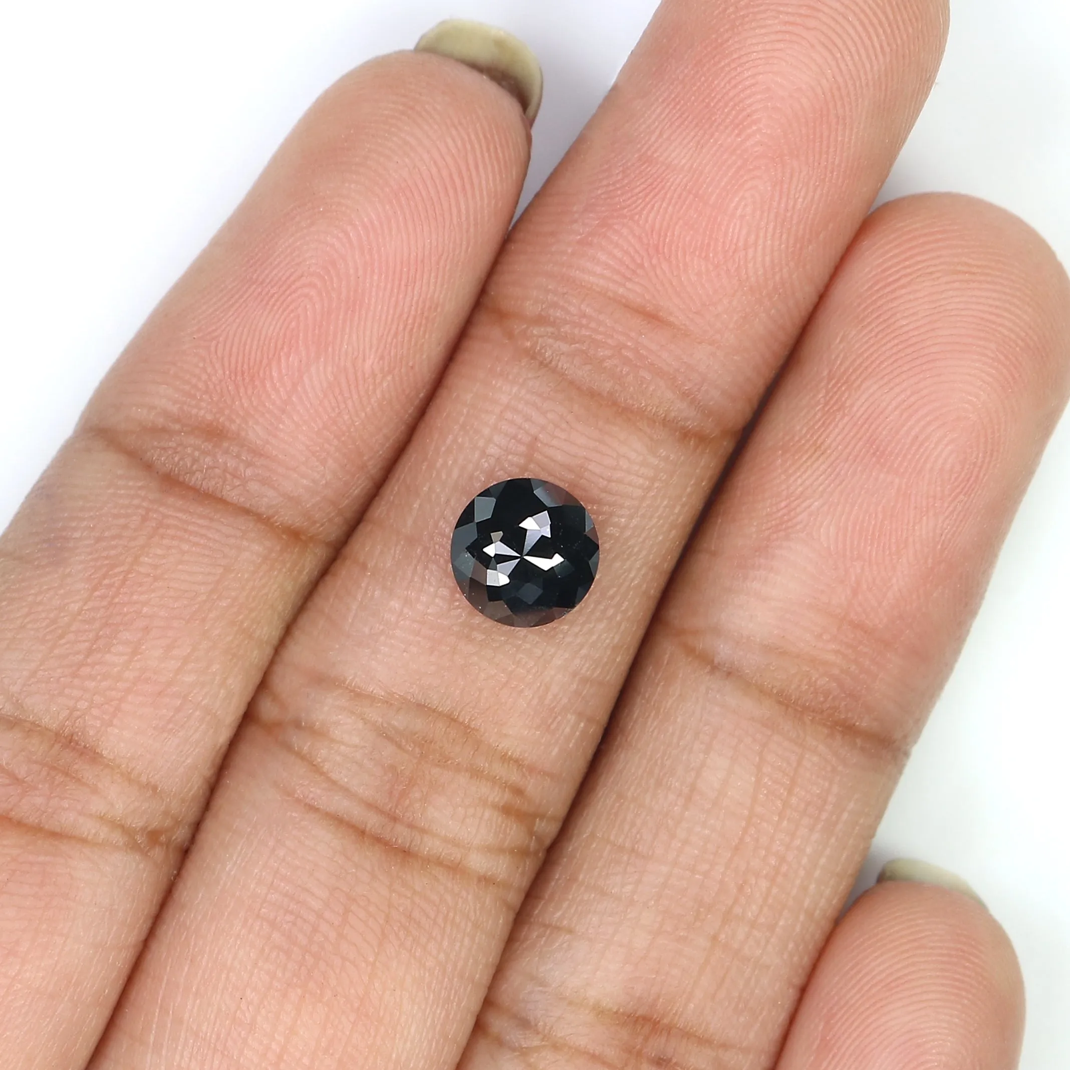 1.07 CT Natural Loose Round Rose Cut Diamond Black Color Round Cut Diamond 6.50 MM Natural Loose Diamond Round Rose Cut Shape Di