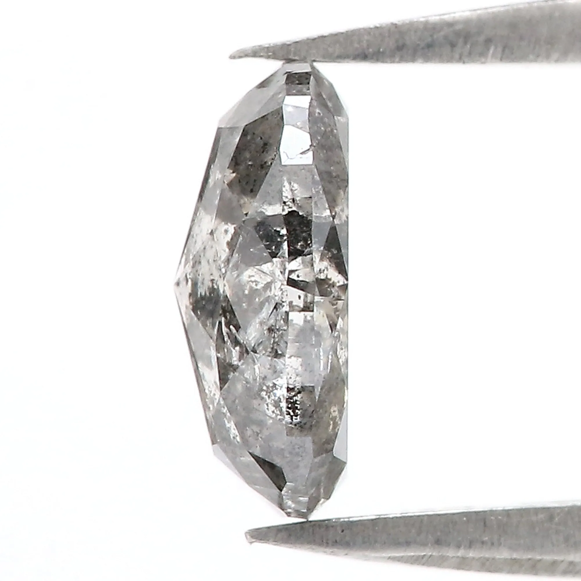 1.42 Ct Natural Loose Oval Shape Diamond Salt And Pepper Oval Cut Diamond 8.20 MM Natural Loose Diamond Oval Shape Rose Cut Diam