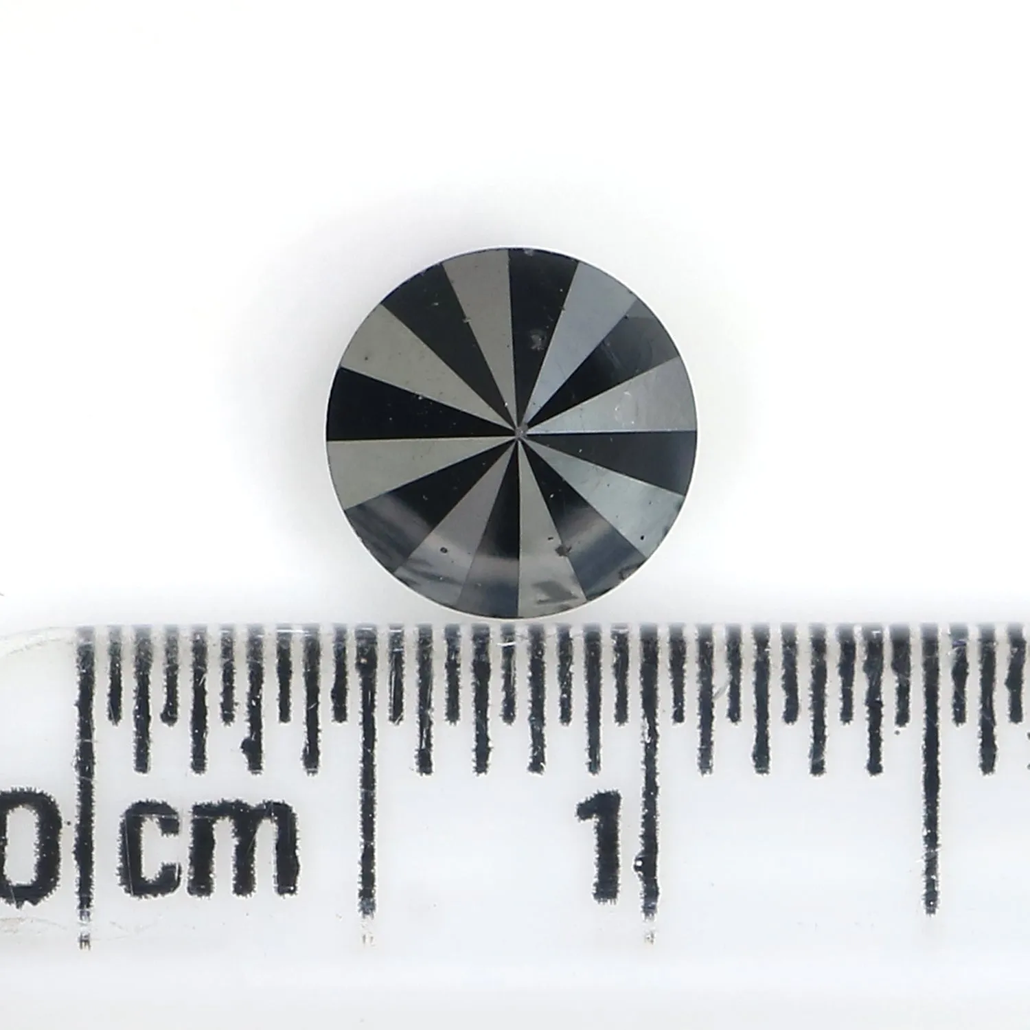 1.43 Ct Natural Loose Round Shape Diamond Black Color Diamond 6.55 MM Natural Loose Diamond Black Color Round Brilliant Cut Diam