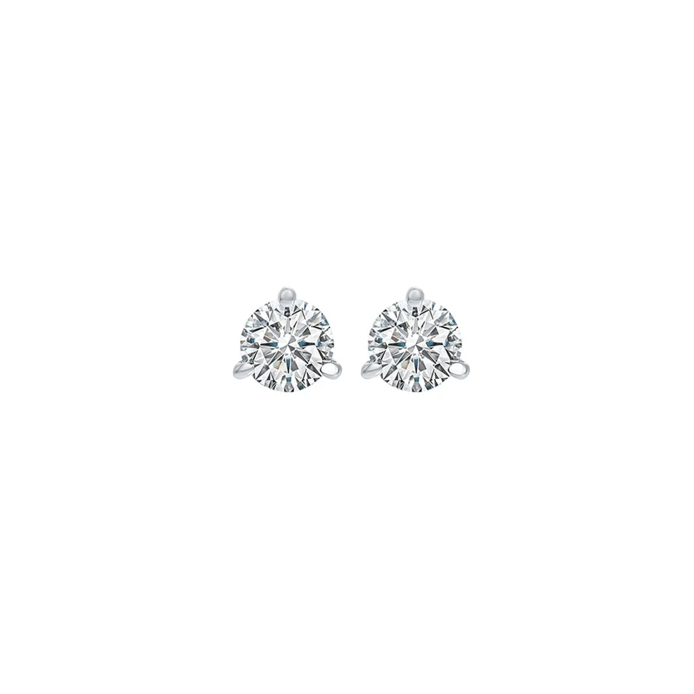 14KT WHITE GOLD DIAMOND (1/10 CTW) EARRING