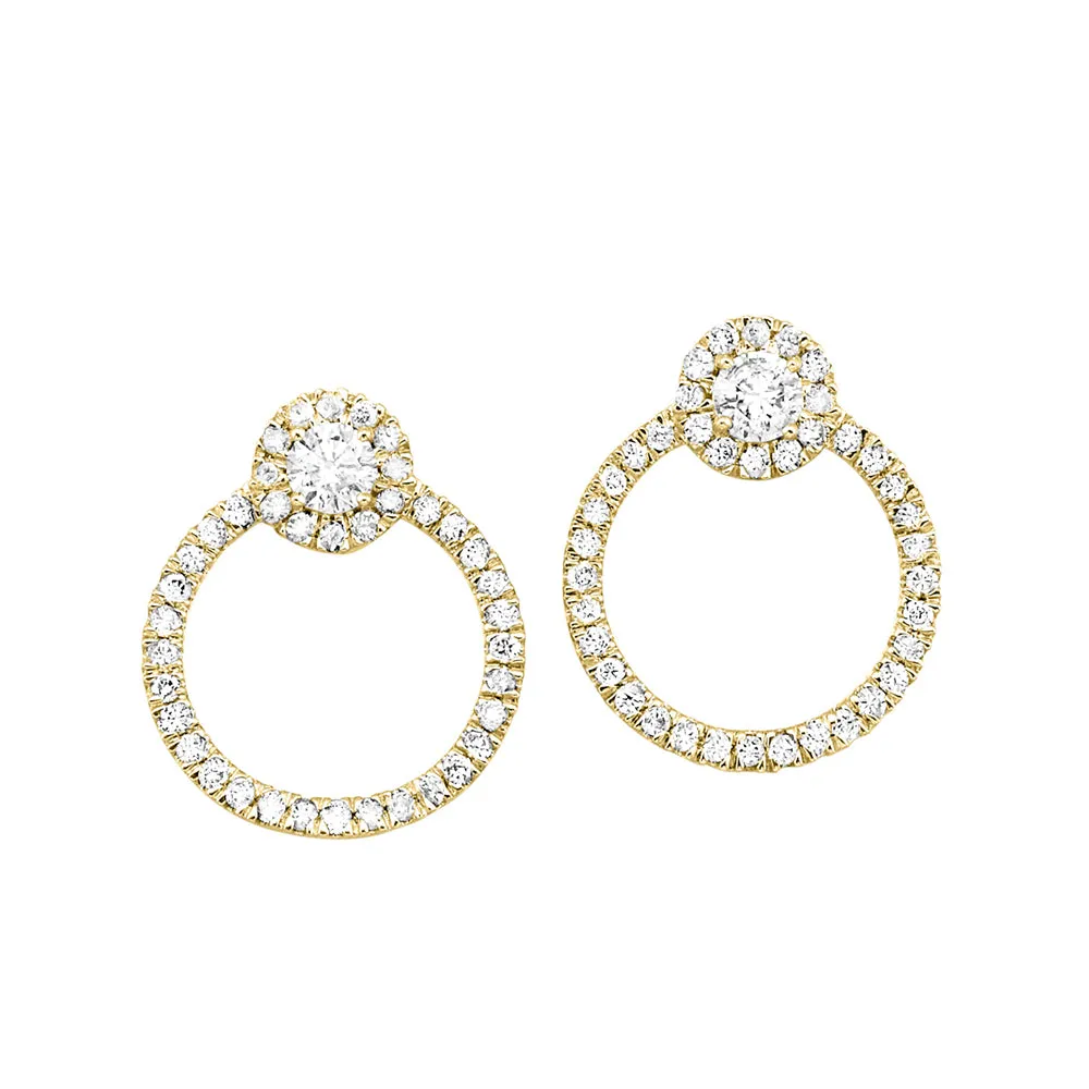 14KT YELLOW GOLD DIAMOND (3/8CTW) EARRING