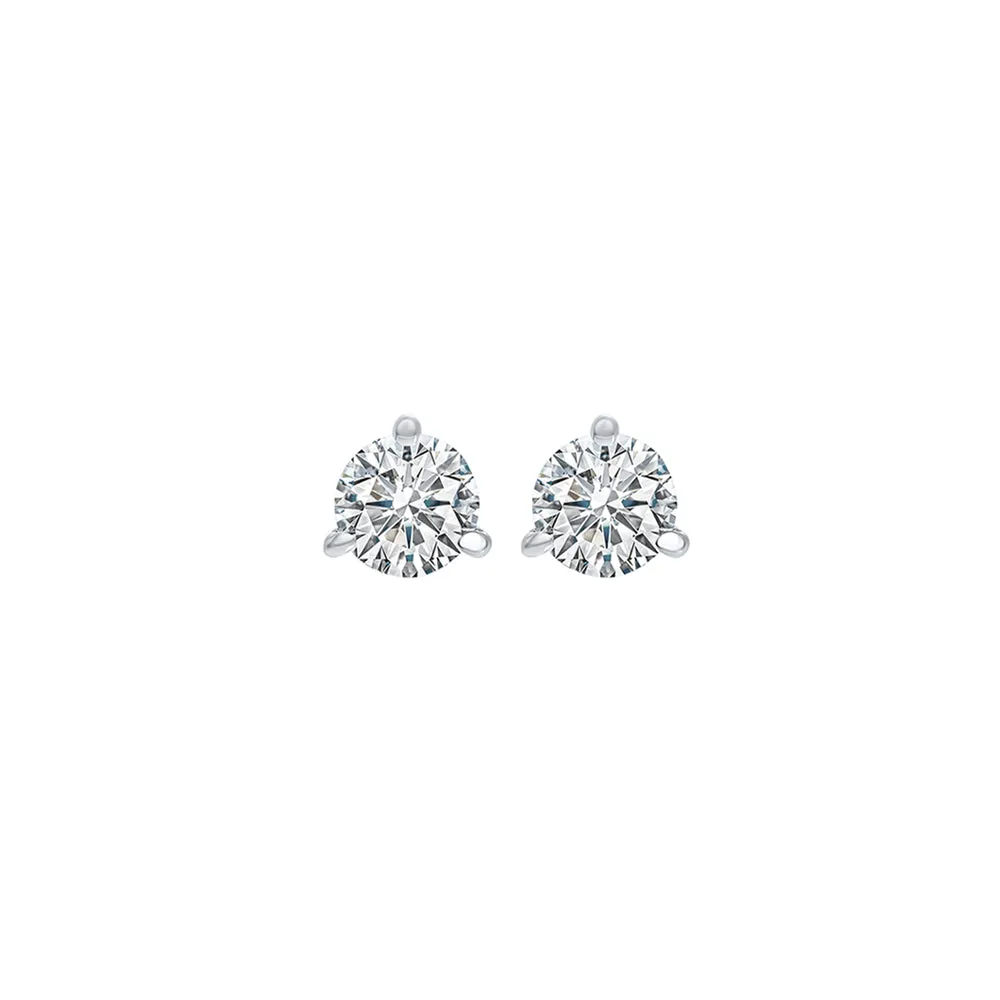 18KT WHITE GOLD DIAMOND (1/8CTW) EARRING