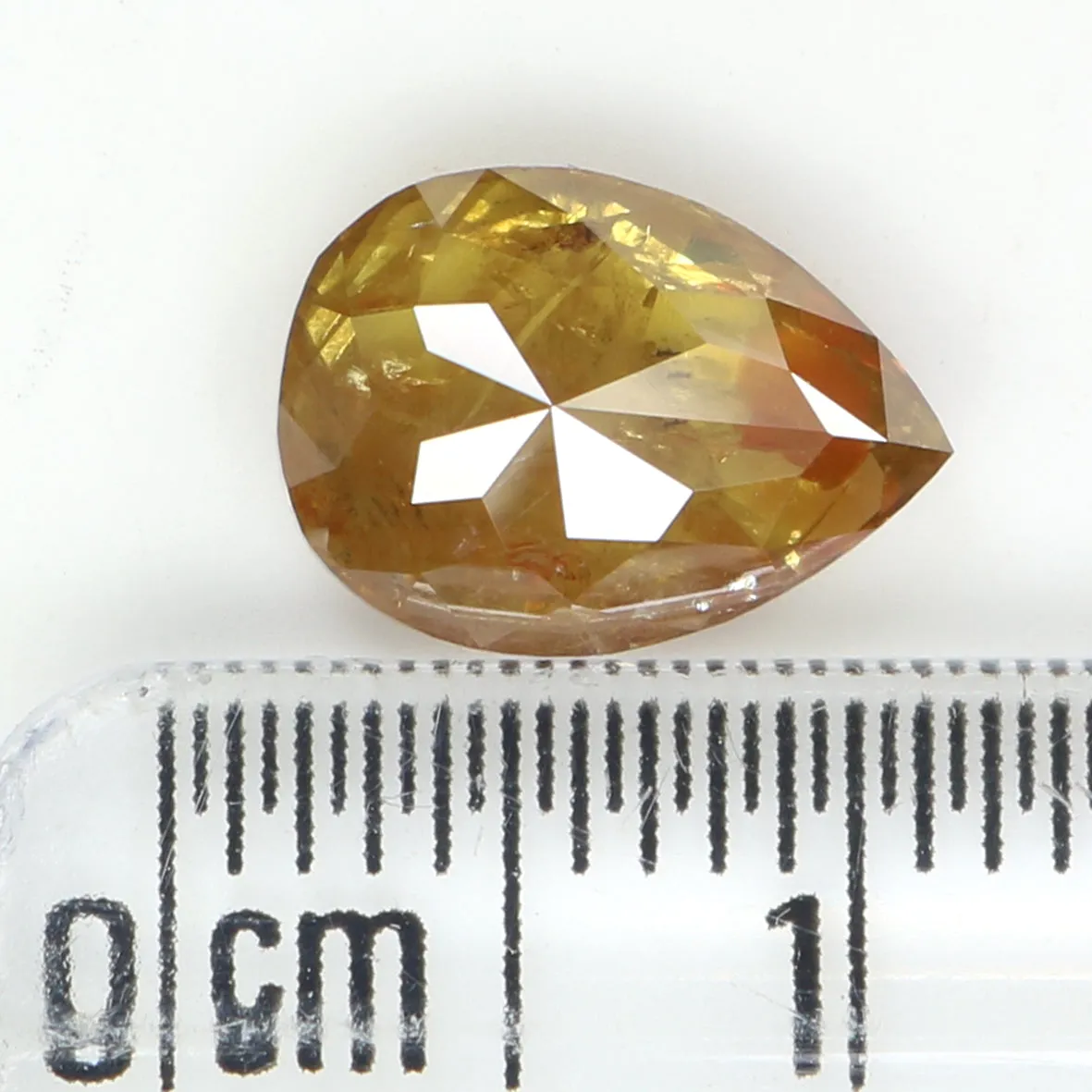 2.24 CT Natural Loose Diamond, Pear Diamond, Yellow Diamond, Rustic Diamond, Pear Cut Diamond, Fancy Color Diamond KDL9779