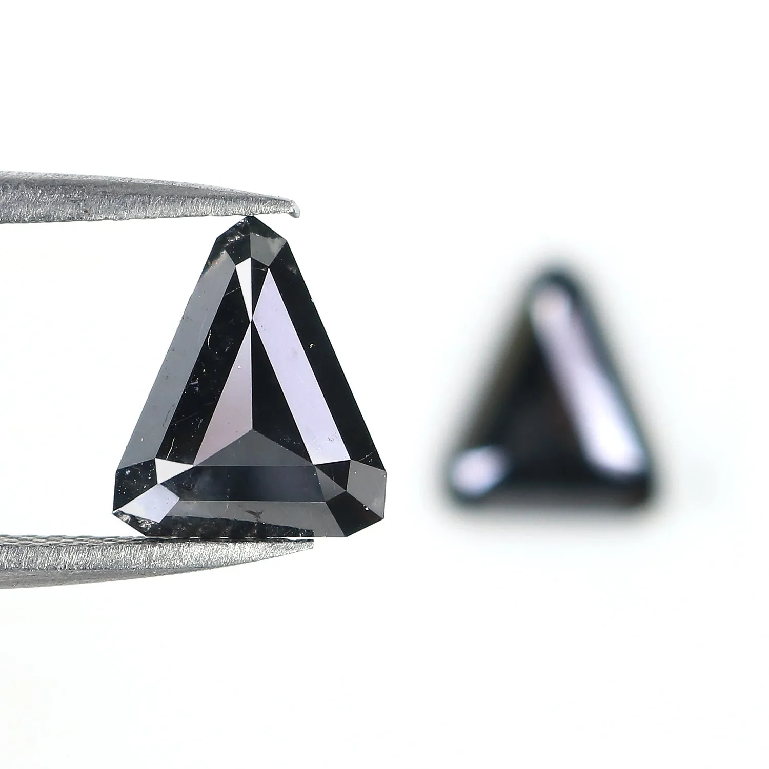 2.27 Ct Natural Loose Triangle Shape Pair Diamond Black Color Diamond 9.25 MM Natural Triangle Diamond Triangle Cut Pair Diamond