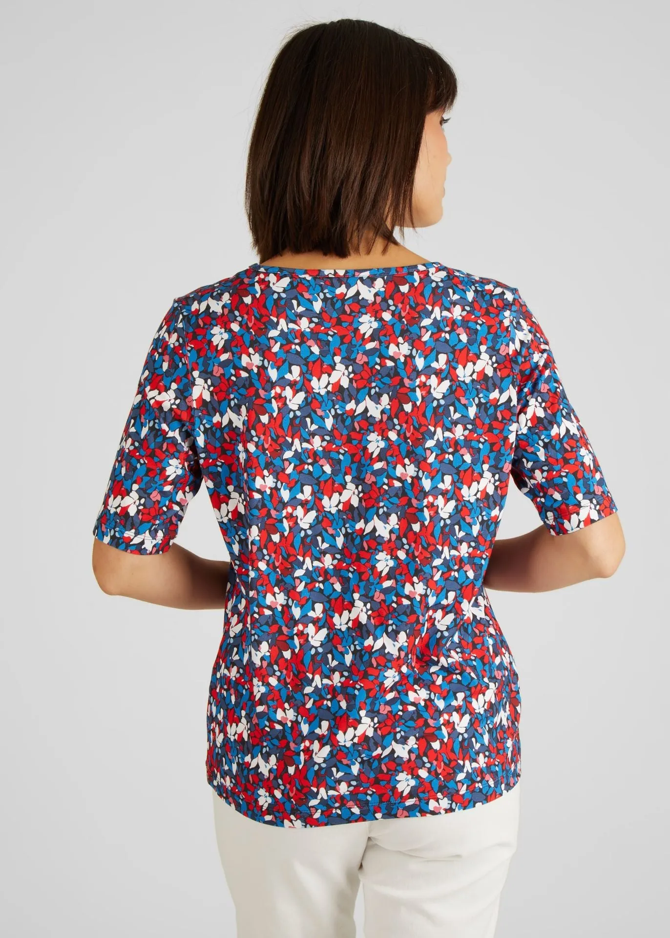 313350- Blue/Red floral top - Rabe