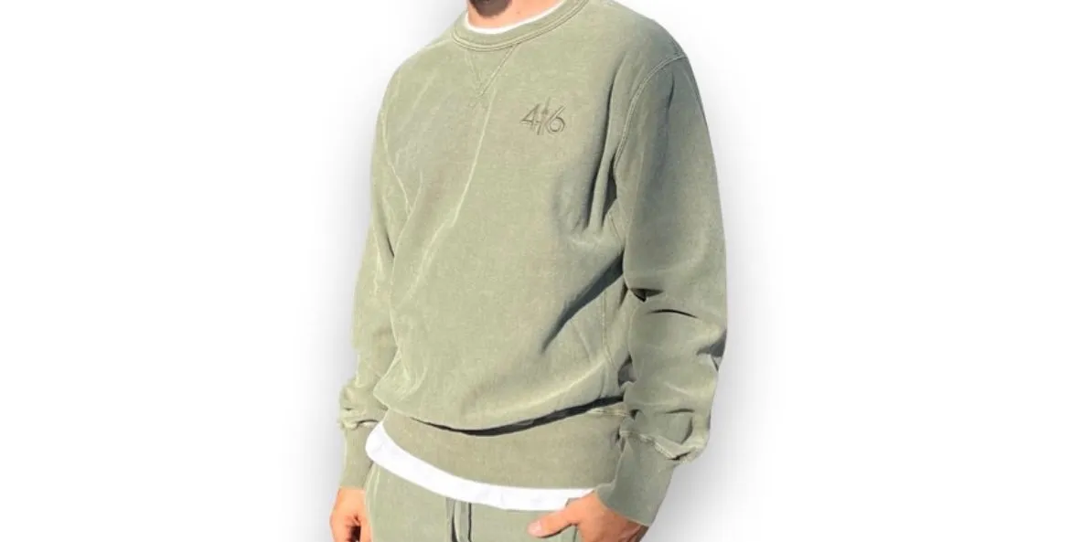 416 Olive Crew Neck