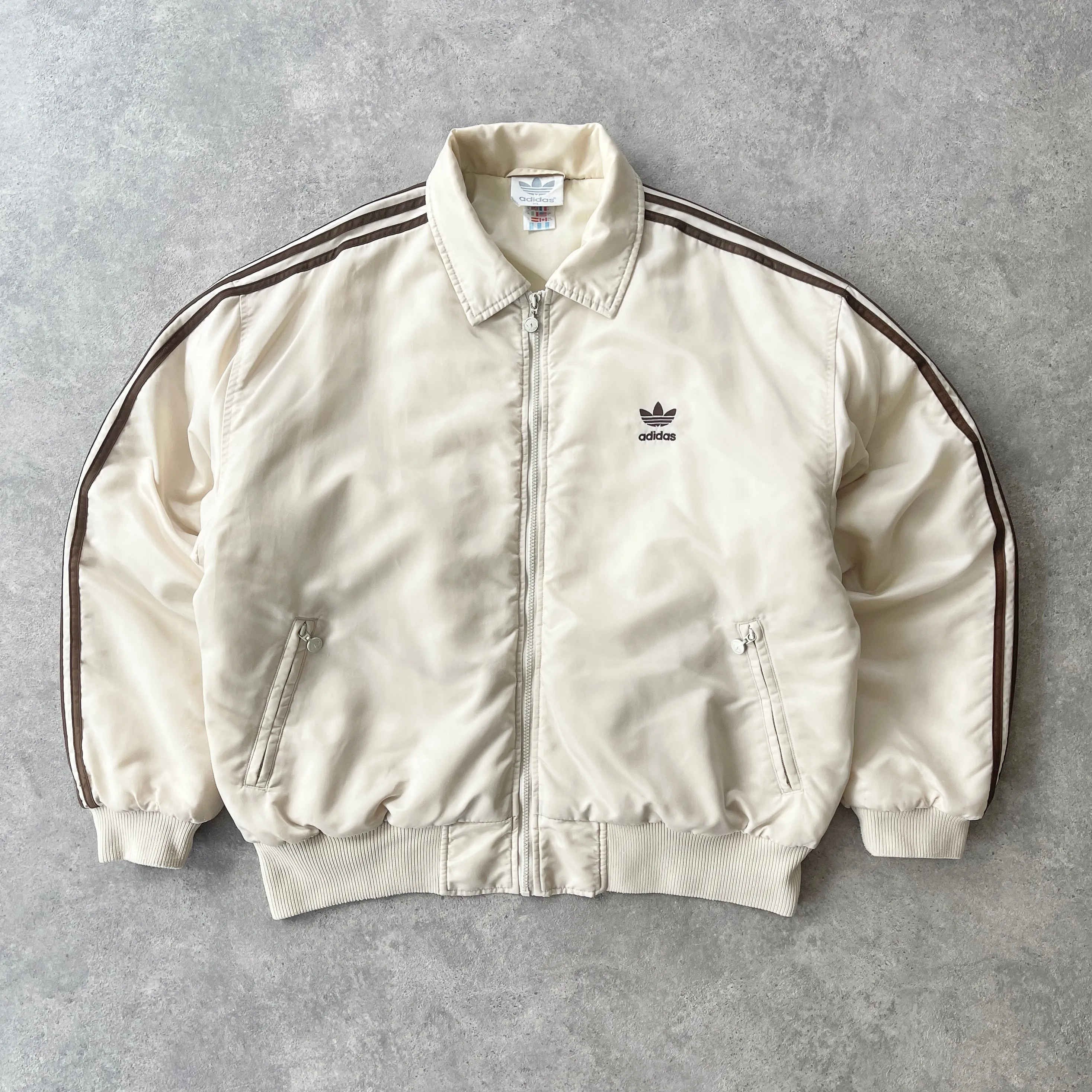 Adidas RARE 1990s embroidered padded bomber jacket (XL)