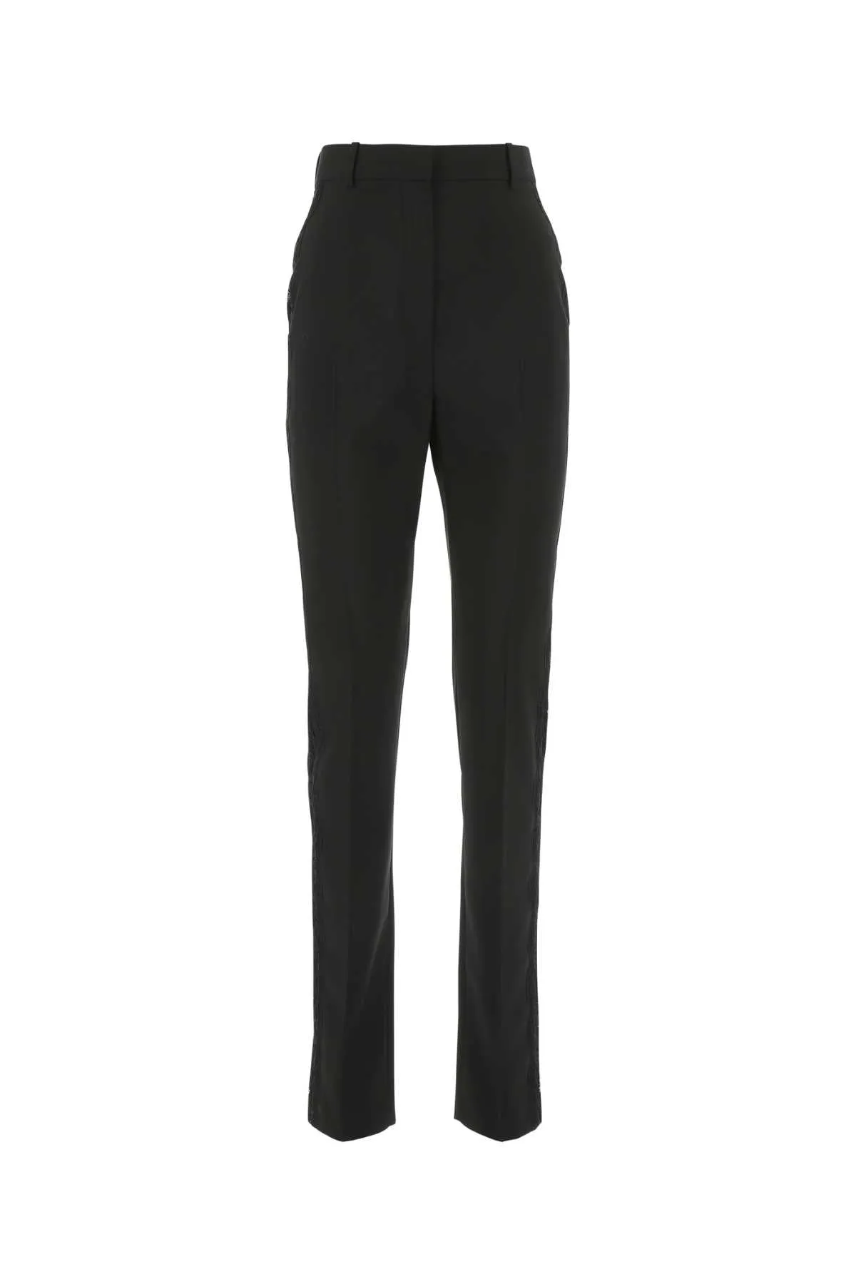 Alexander Mcqueen Black Wool Cigarette Pant
