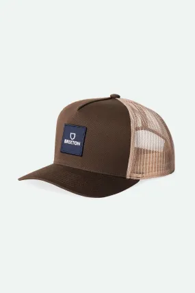 Alpha Block Netplus Trucker Hat - Brown/Sand