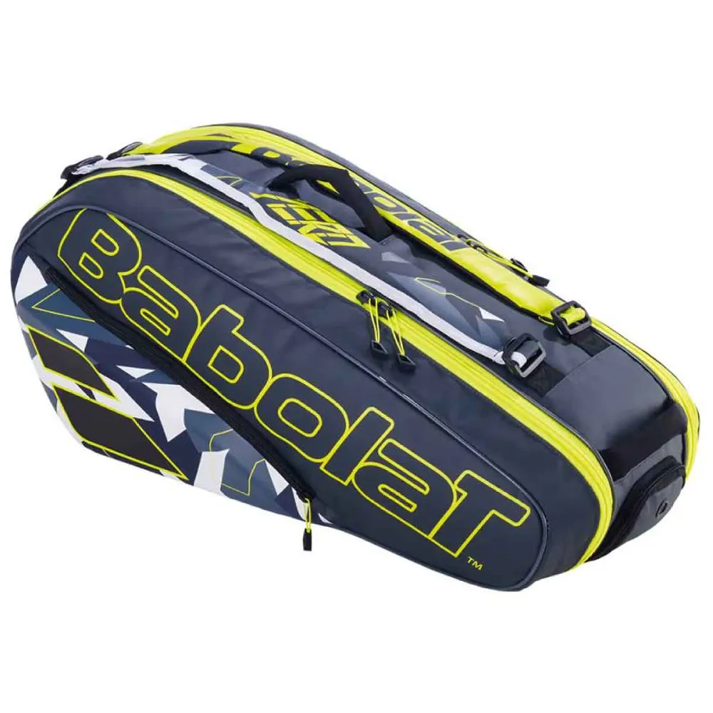 Babolat Pure Aero 6R Tennis Kit Bag (Grey/Yellow/White)