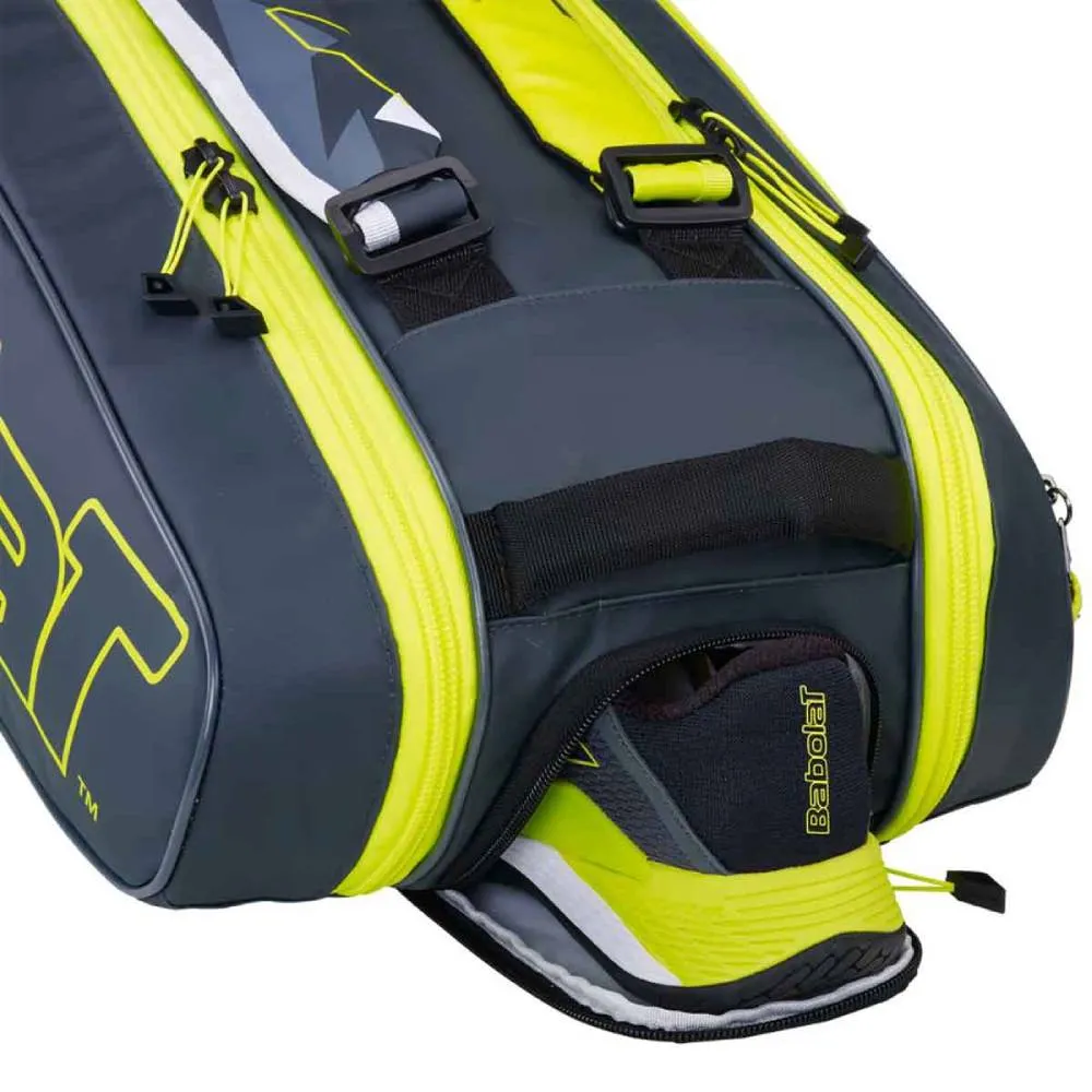 Babolat Pure Aero 6R Tennis Kit Bag (Grey/Yellow/White)