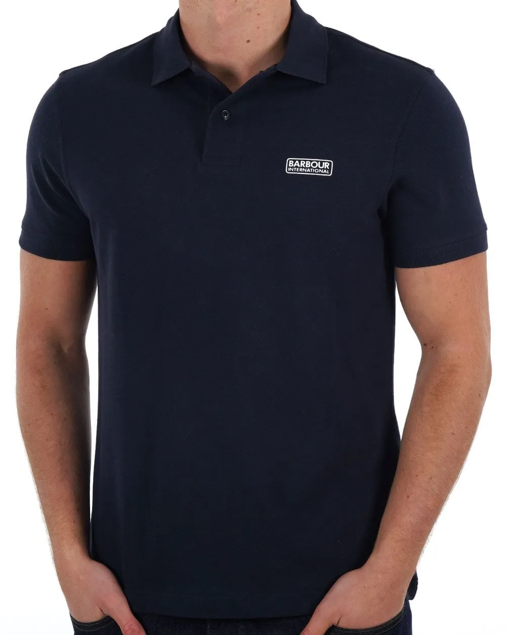 Barbour International Essential Polo Navy