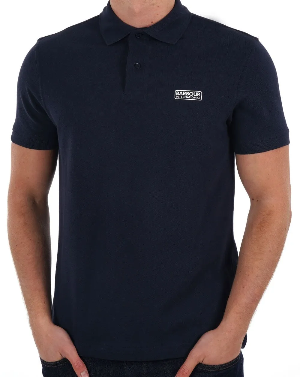 Barbour International Essential Polo Navy