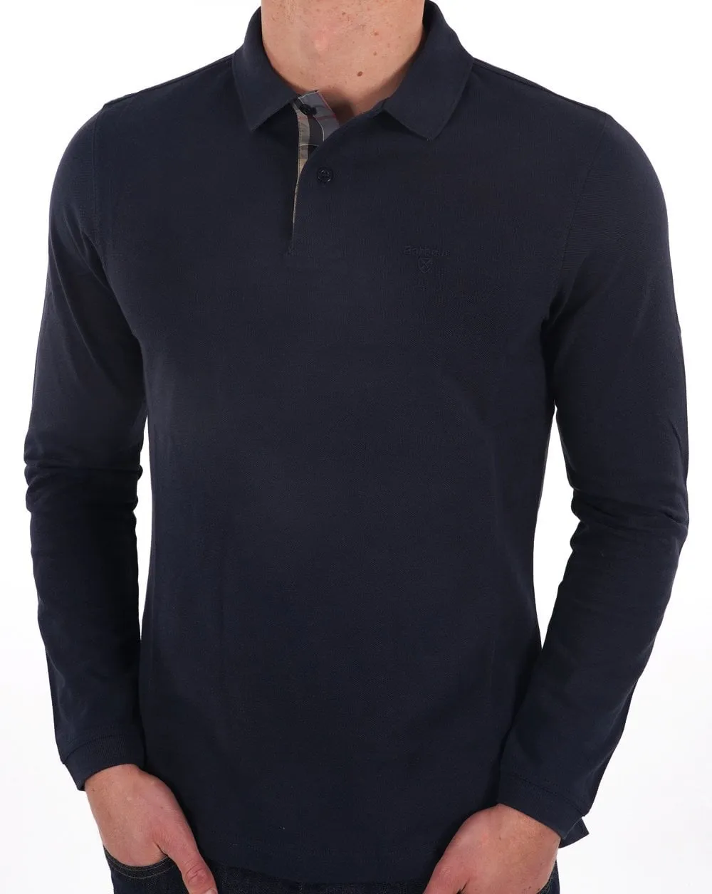 Barbour Long Sleeve Sport Polo Navy