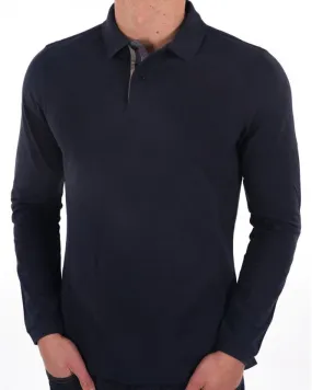 Barbour Long Sleeve Sport Polo Navy