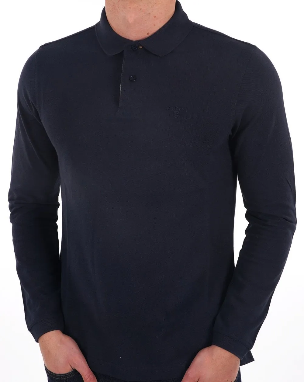 Barbour Long Sleeve Sport Polo Navy