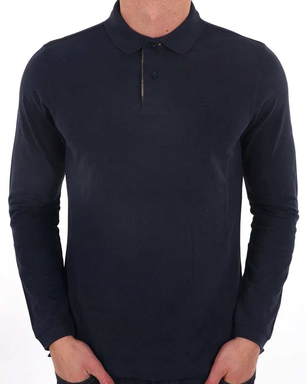 Barbour Long Sleeve Sport Polo Navy