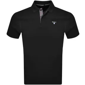 Barbour Pique Polo T Shirt Black