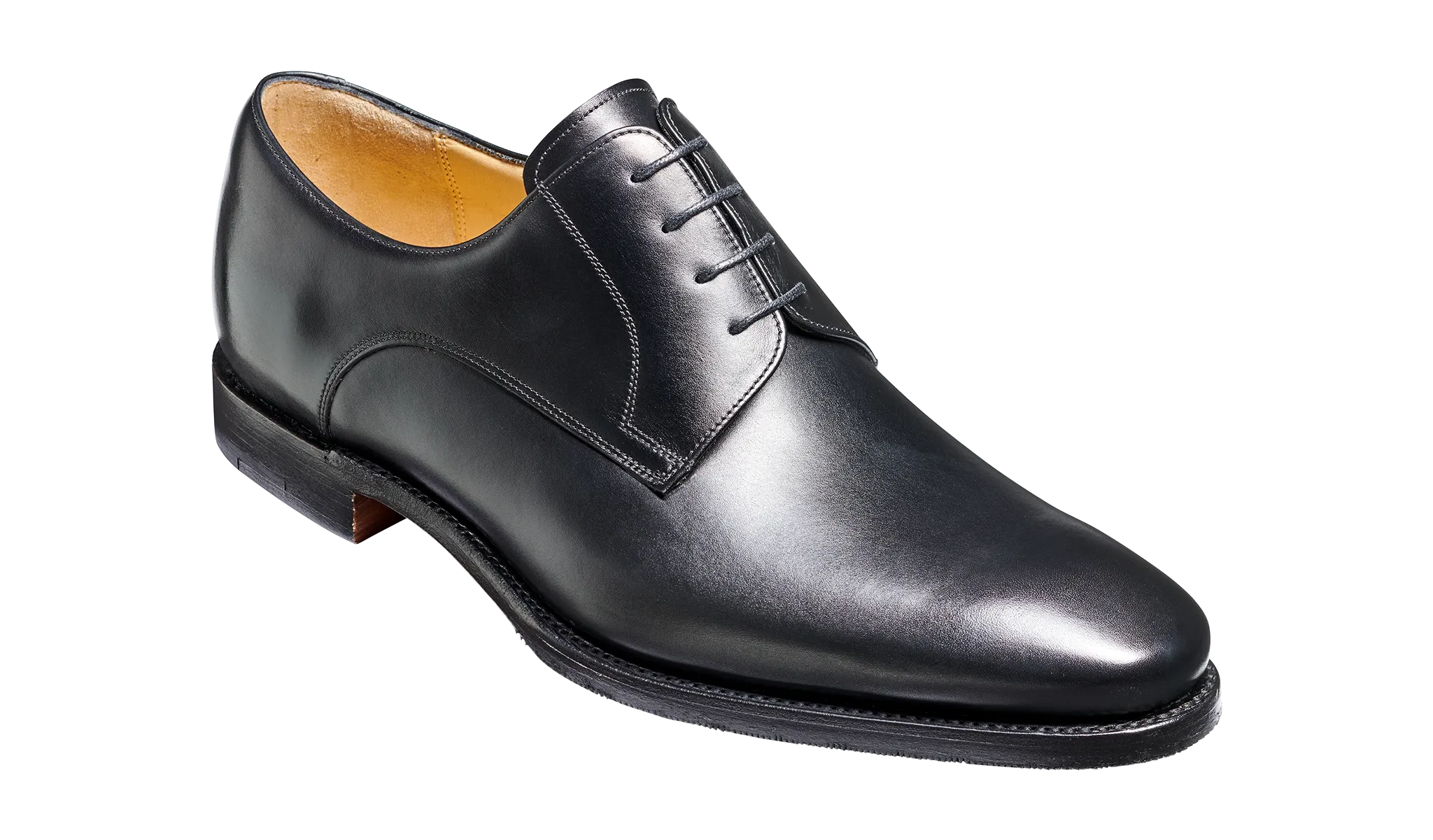 Barker Ellon Refined Derby - Black Calf