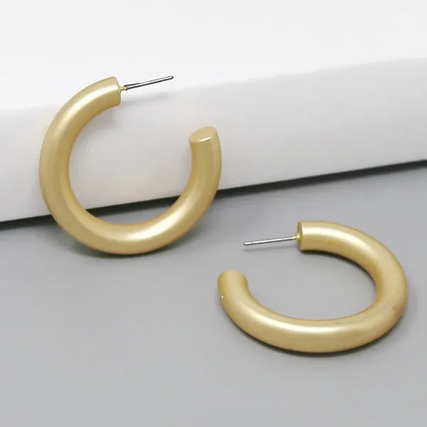 Basic Metal Hoop Earrings