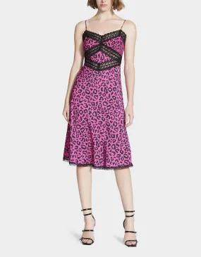 BETSEYS SLEEVELESS RIBBON DRESS HOT PINK