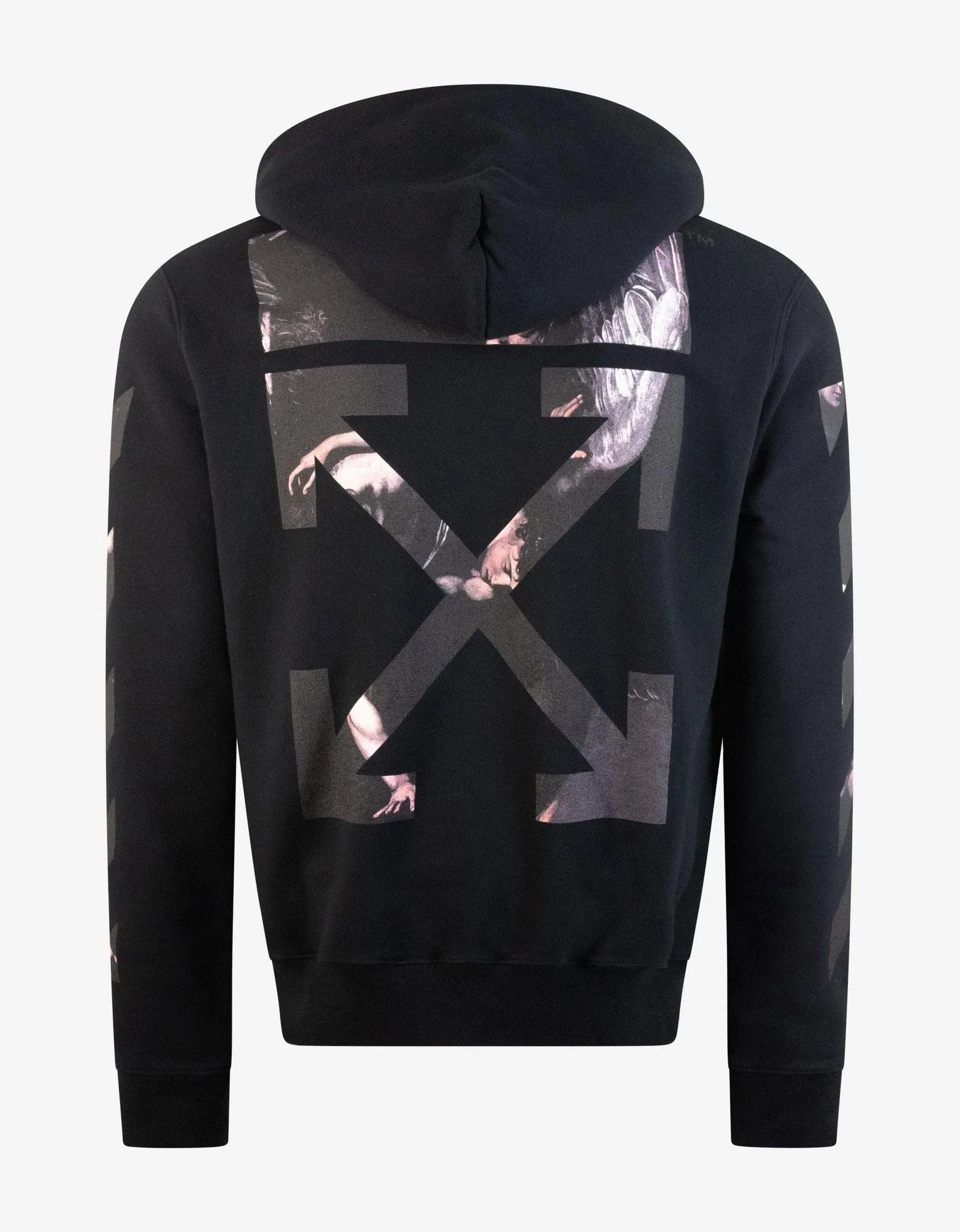 Black Caravaggio Arrows Print Hoodie