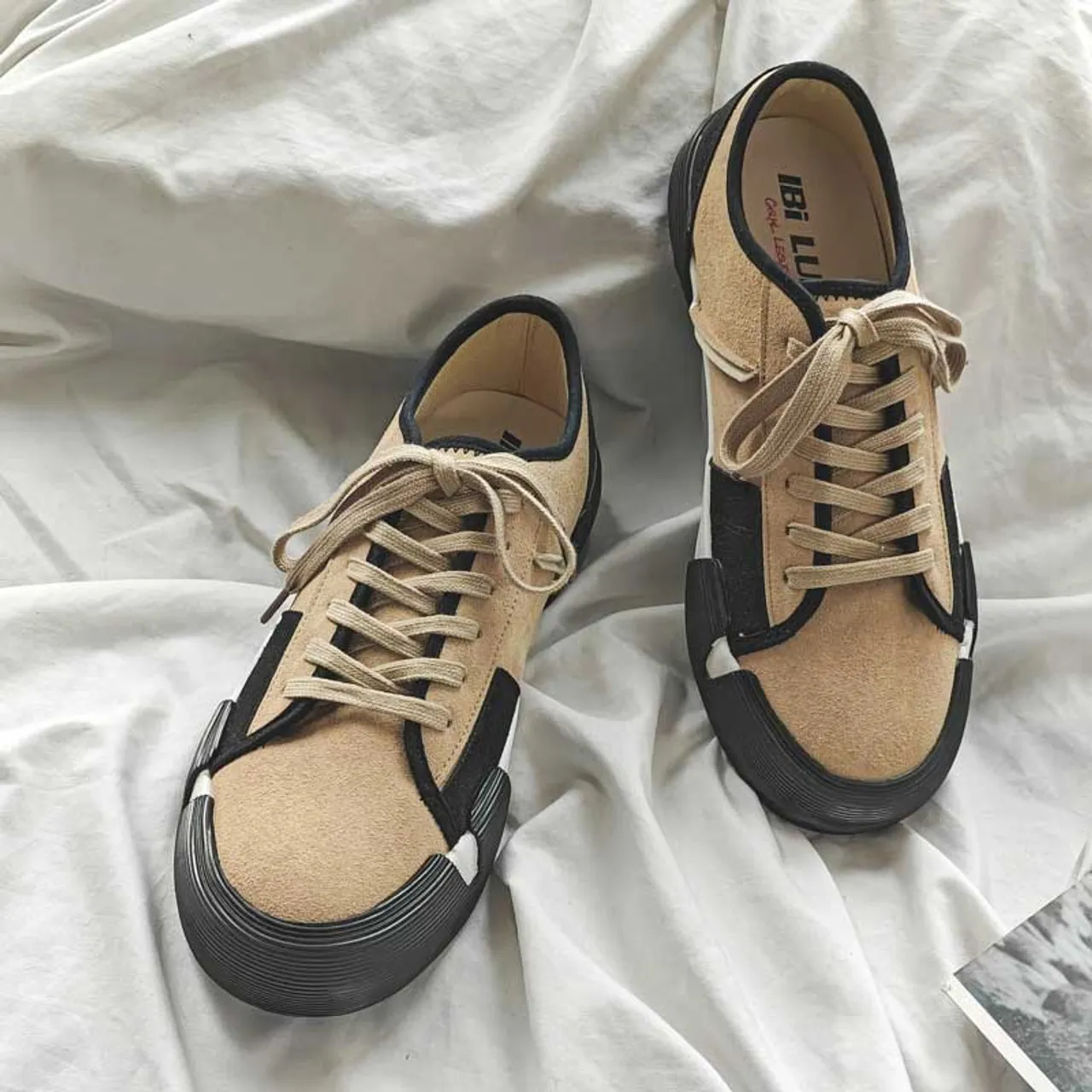 Black casual lace up shoe sneaker 2454