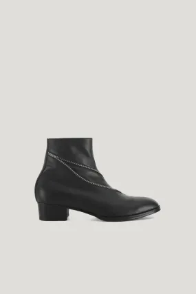 Black Clematis Zip Ankle Boots