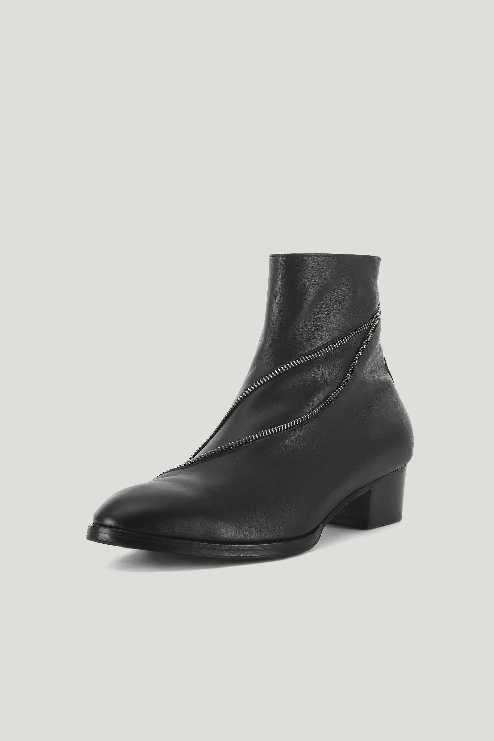 Black Clematis Zip Ankle Boots