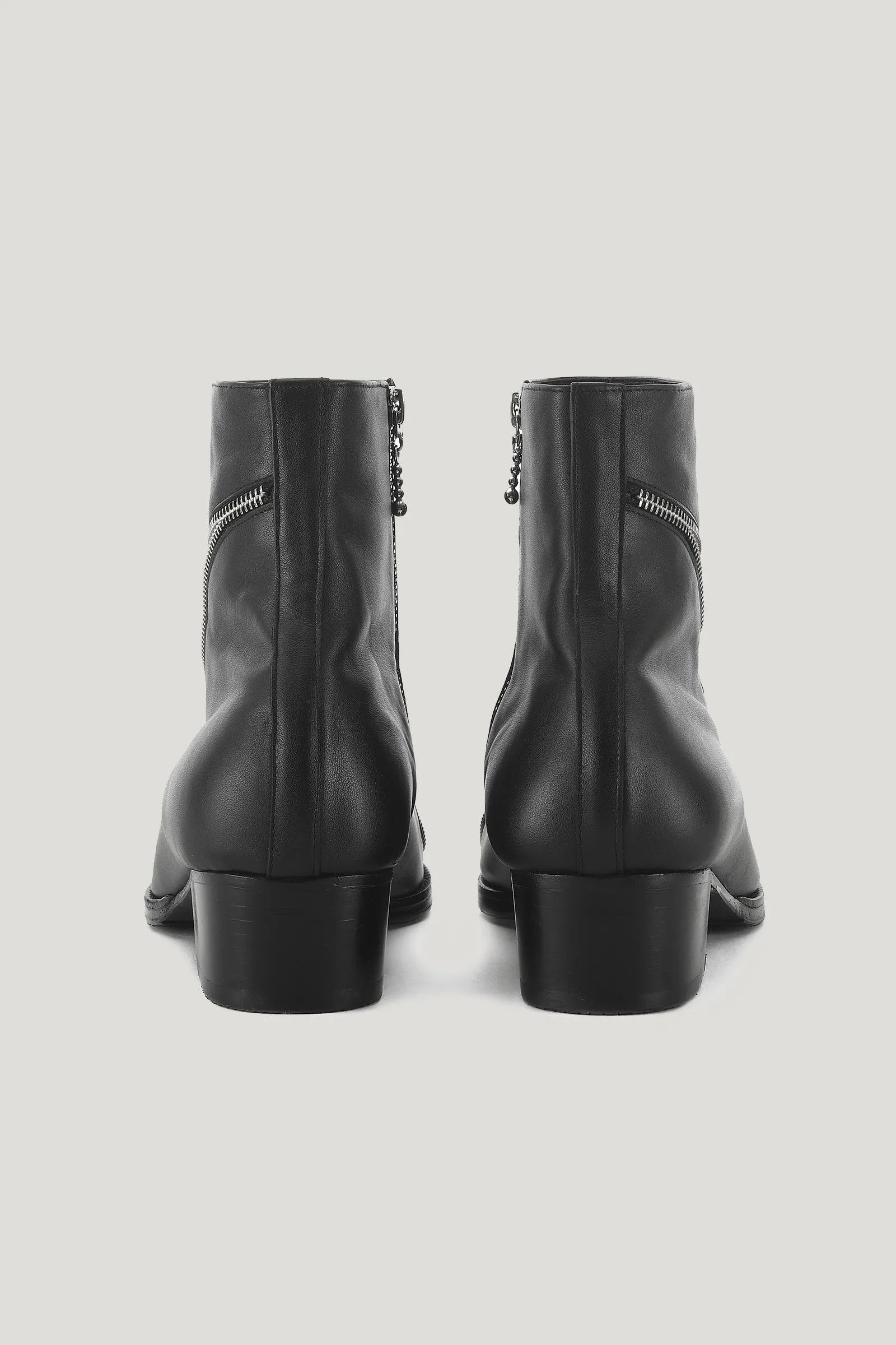 Black Clematis Zip Ankle Boots