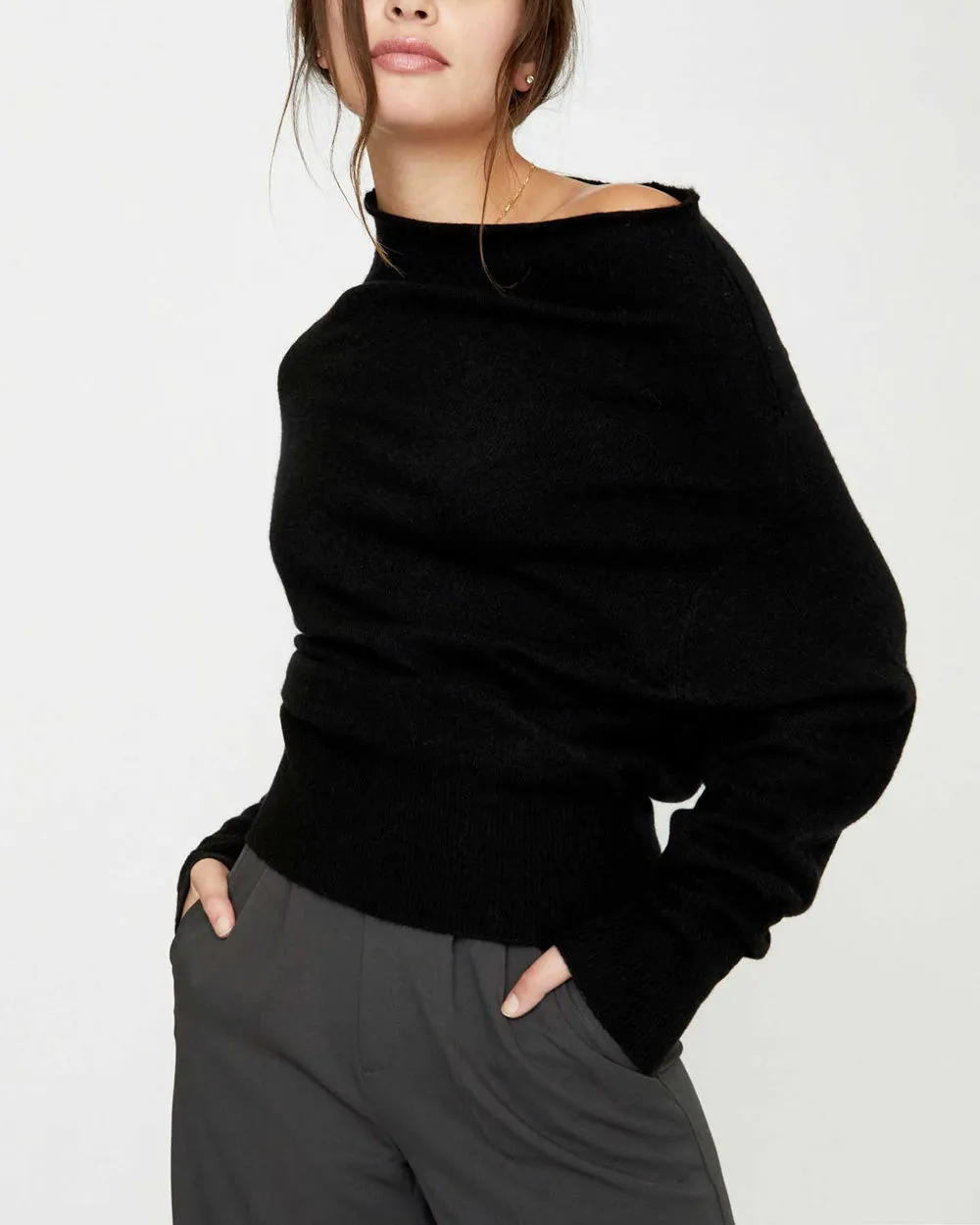 Black Onyx Off The Shoulder Lori Blouse